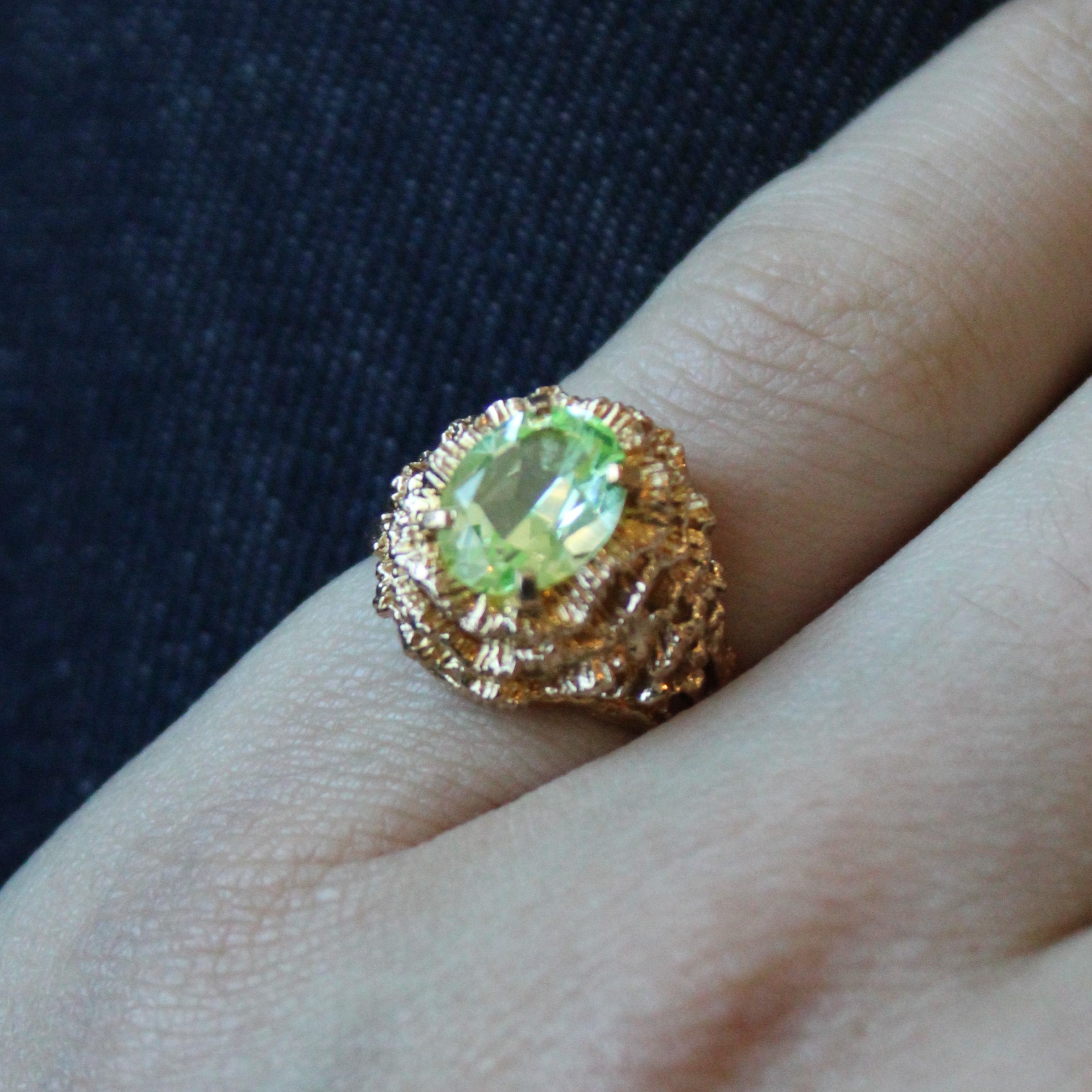 Synthetic Spinel High Set Cocktail Ring | 1.78ct | SZ 6 |