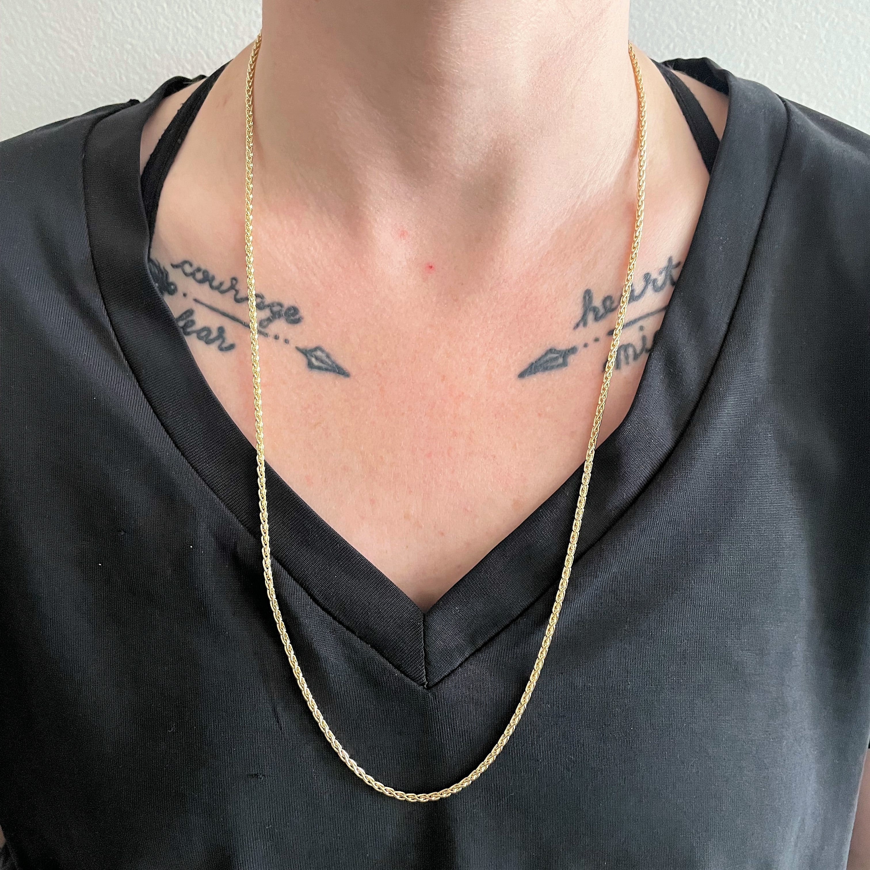 14k Yellow Gold Wheat Chain | 26" |