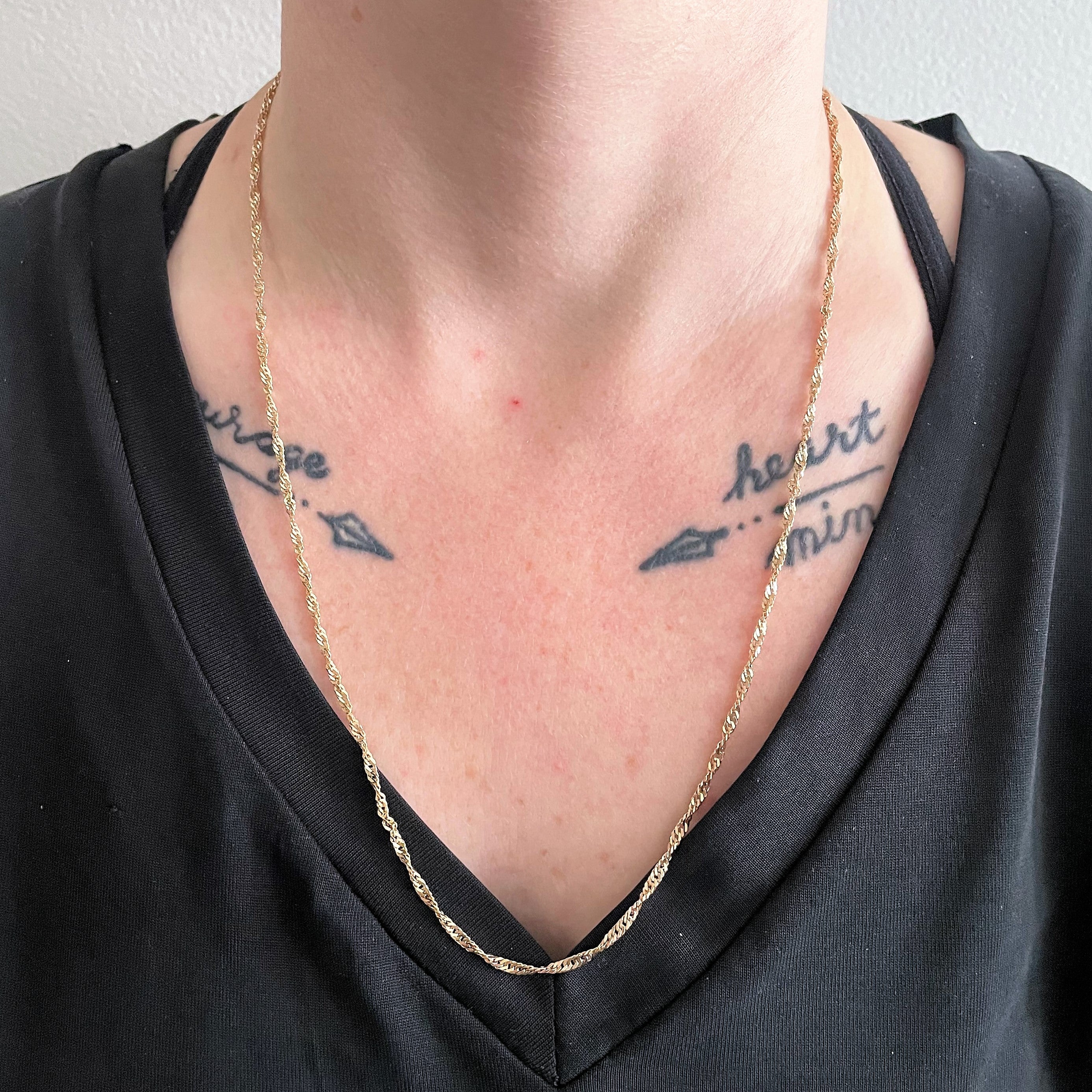 10k Yellow Gold Singapore Chain | 22" |