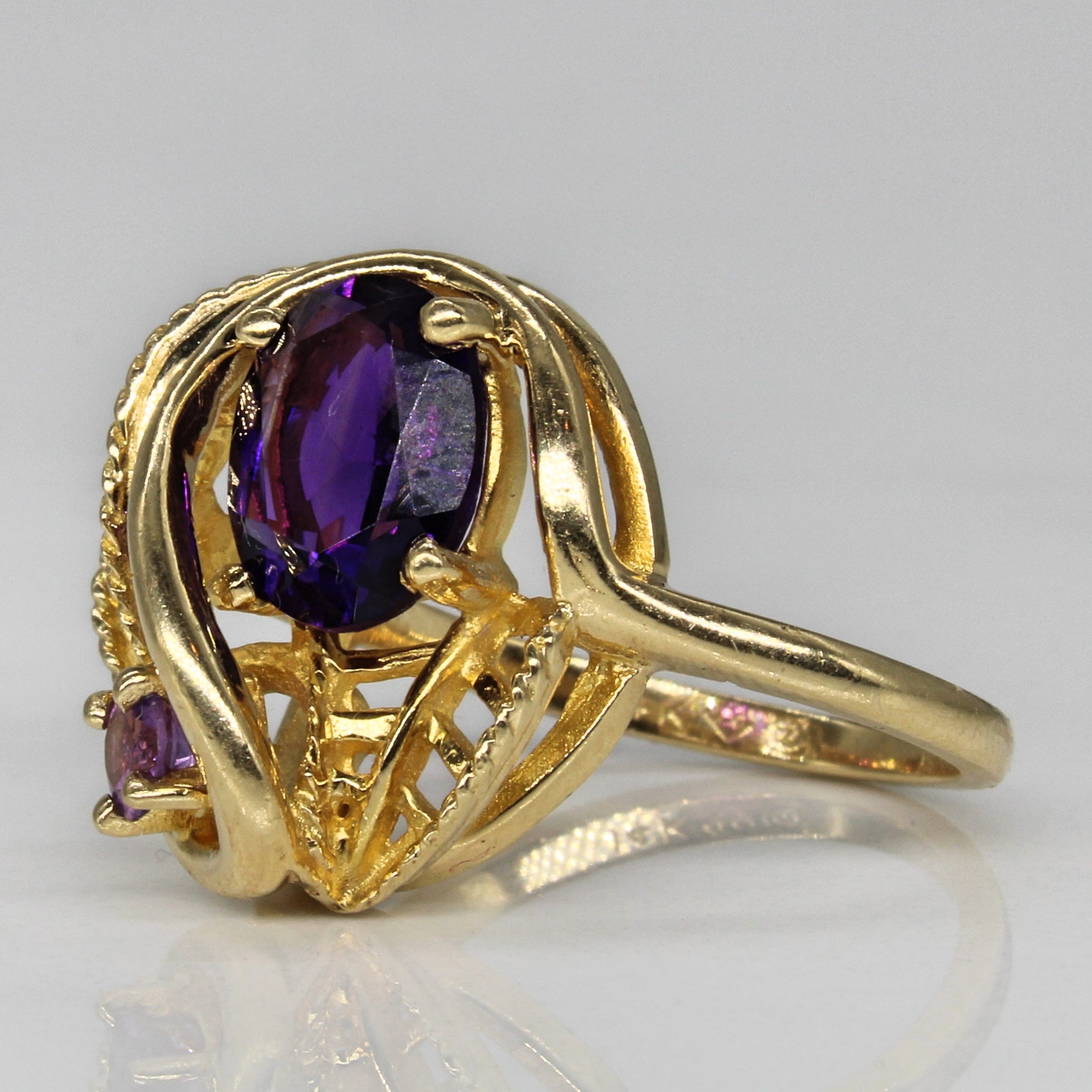 Abstract Amethyst Cocktail Ring | 1.47ctw | SZ 6 |