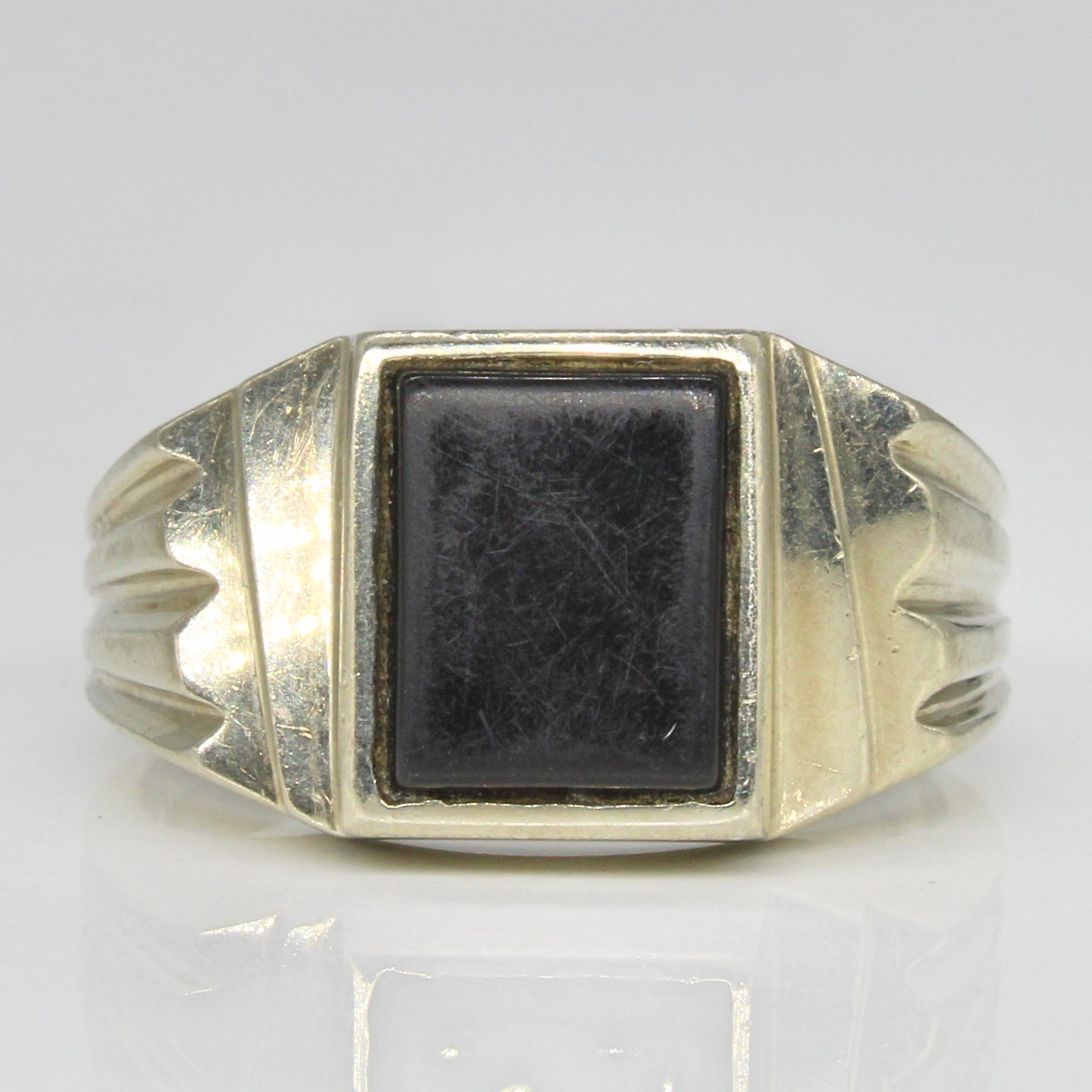 Flat Cab Onyx Ring | 1.10ct | SZ 9.75 |