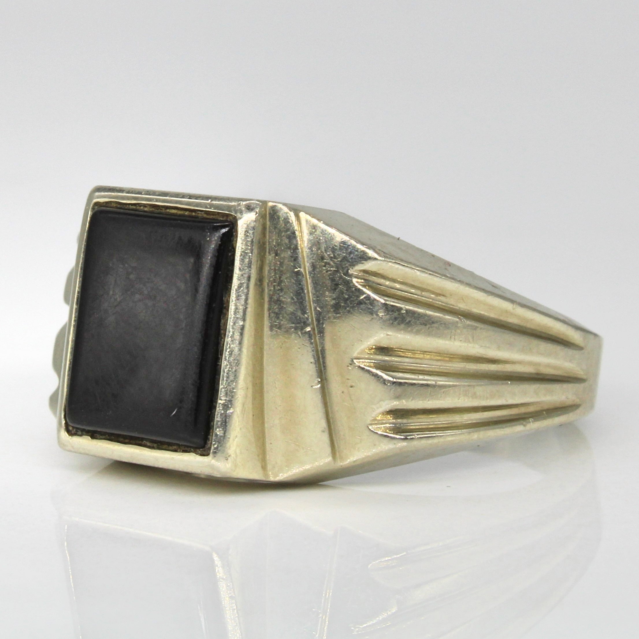 Flat Cab Onyx Ring | 1.10ct | SZ 9.75 |