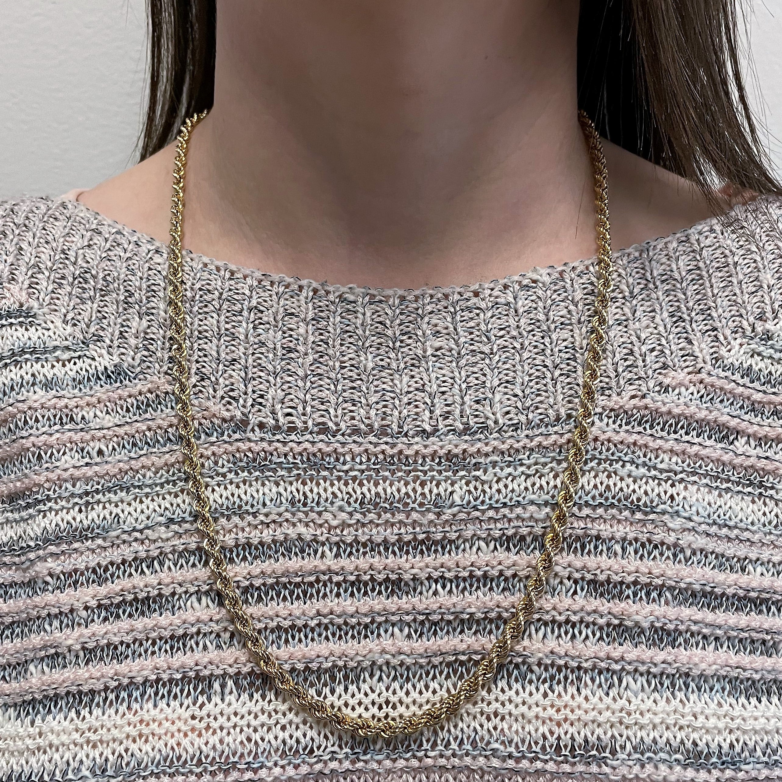 14k Yellow Gold Rope Chain | 24" |