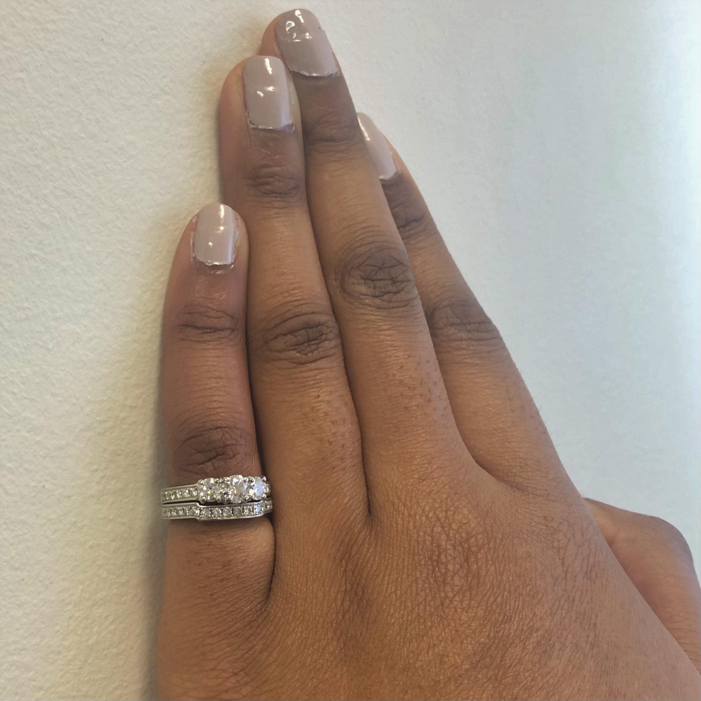Three Stone Diamond Wedding Set | 1.44ctw | SZ 5.5 |