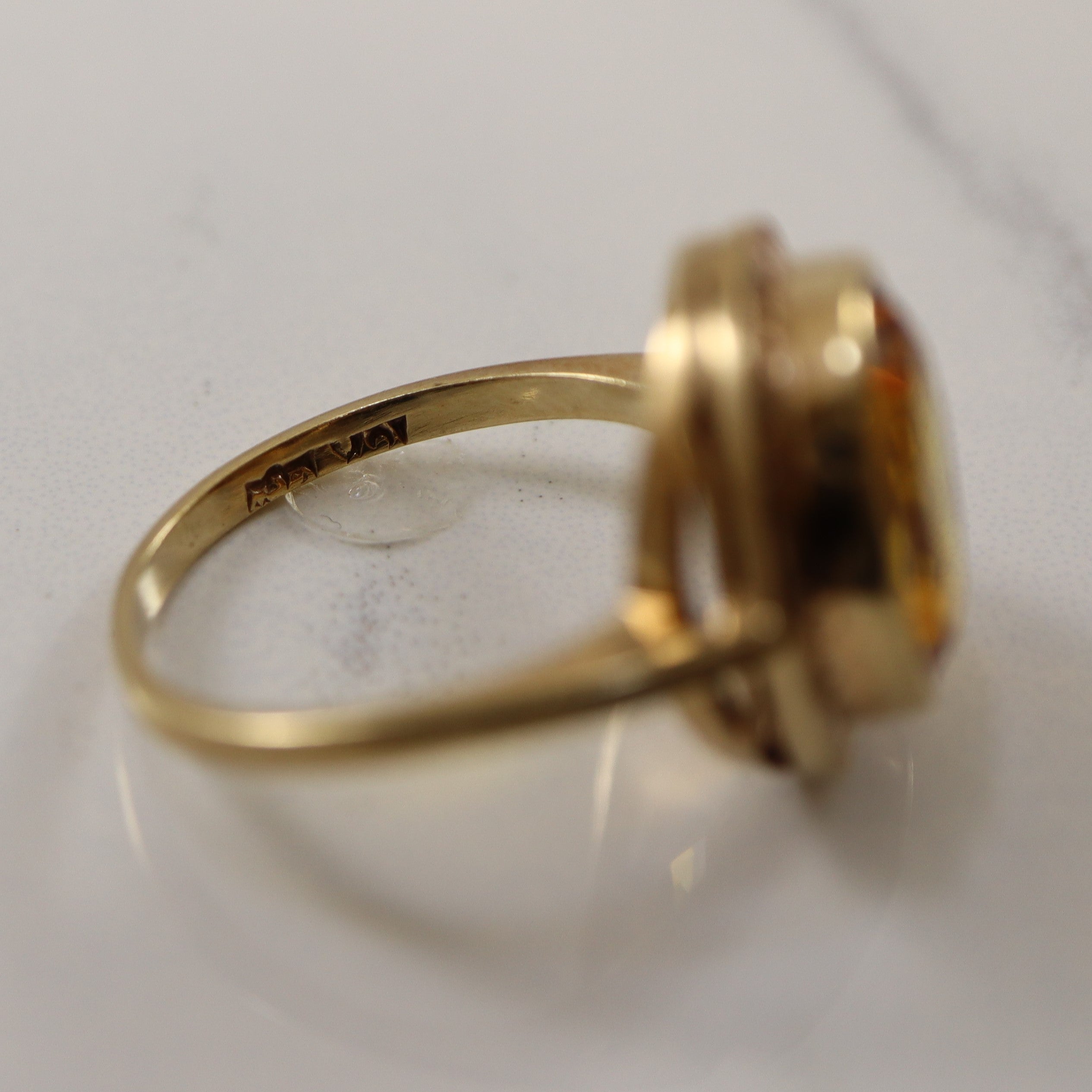 1960s Synthetic Yellow Sapphire Cocktail Ring | 5.00ct | SZ 6.25 |