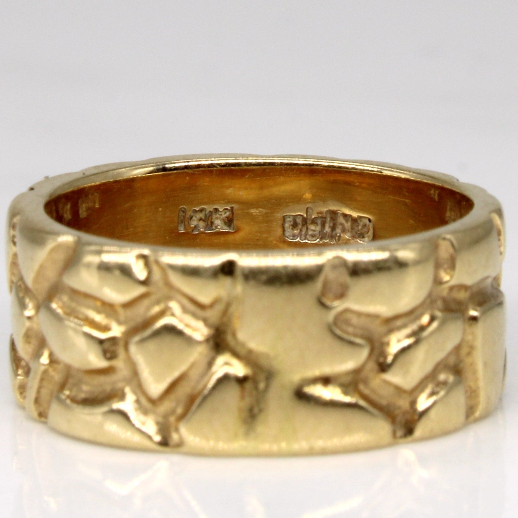 Textured Yellow Gold Band | SZ 5.75 |