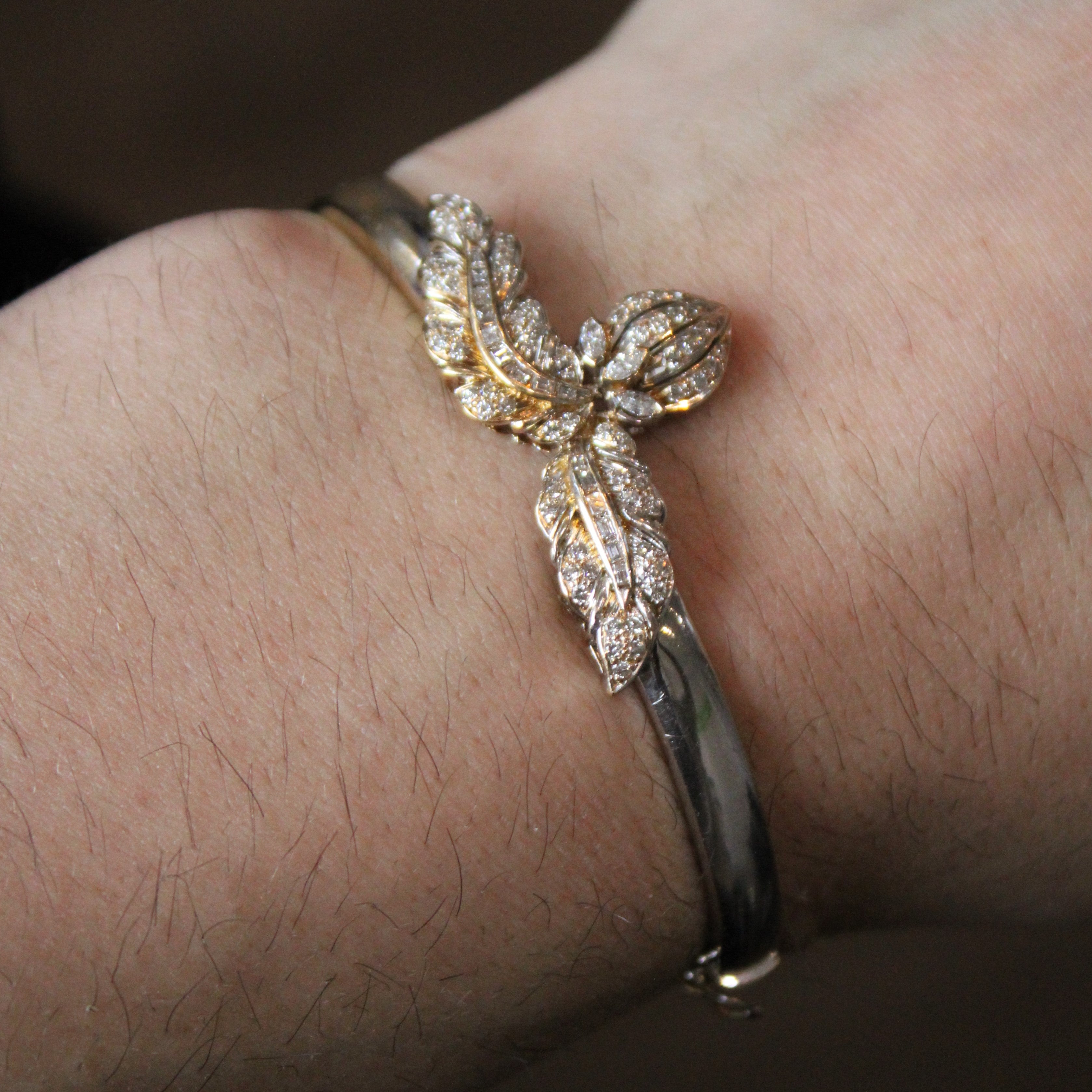 Ornate Diamond Leaf Bracelet | 0.52ctw | 7" |