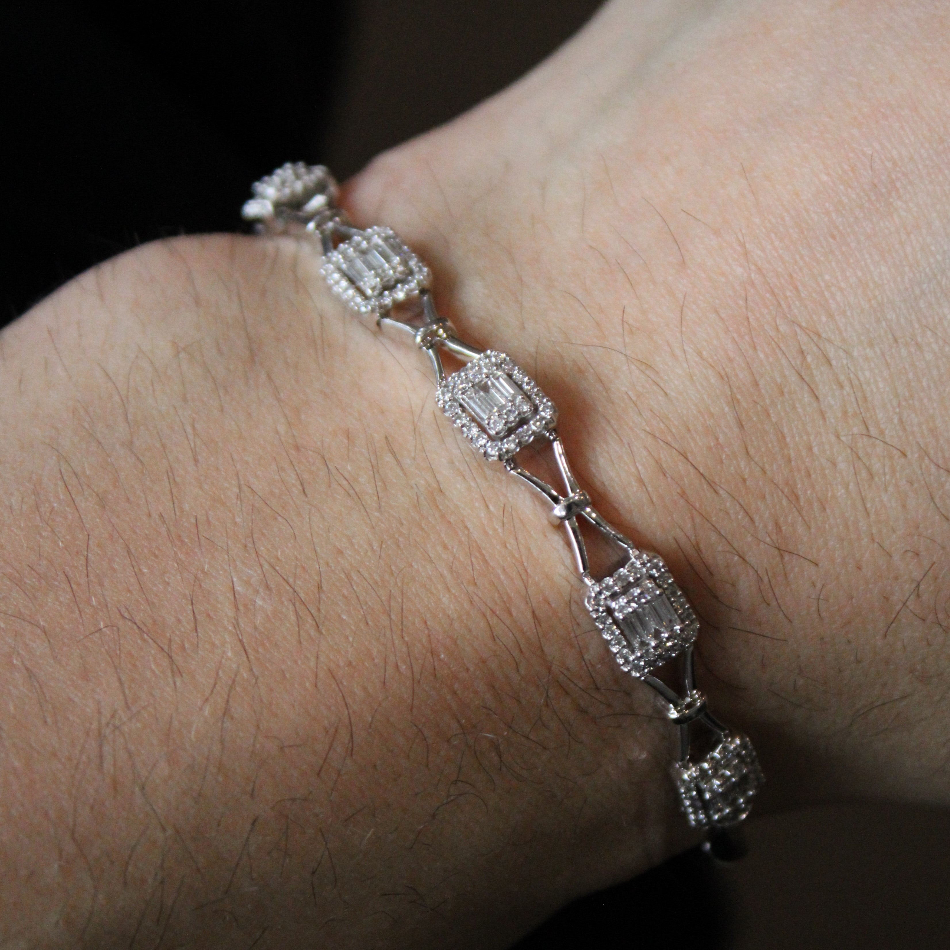 Diamond Cross Link Bracelet | 1.00ctw | 6.5" |