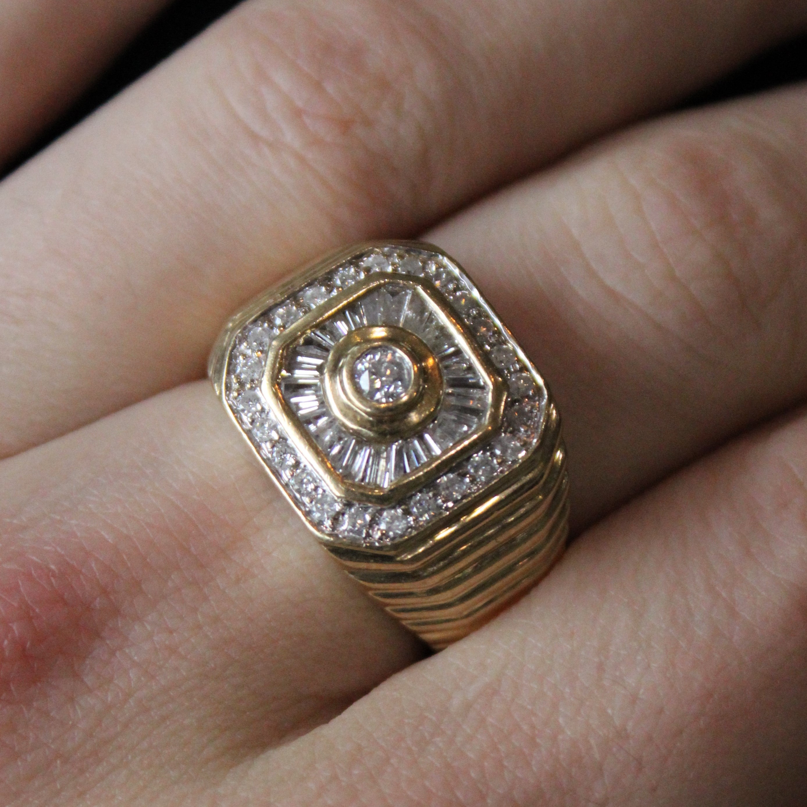 Diamond Cluster & Channel Set Ring | 0.80ctw | SZ 8.75 |
