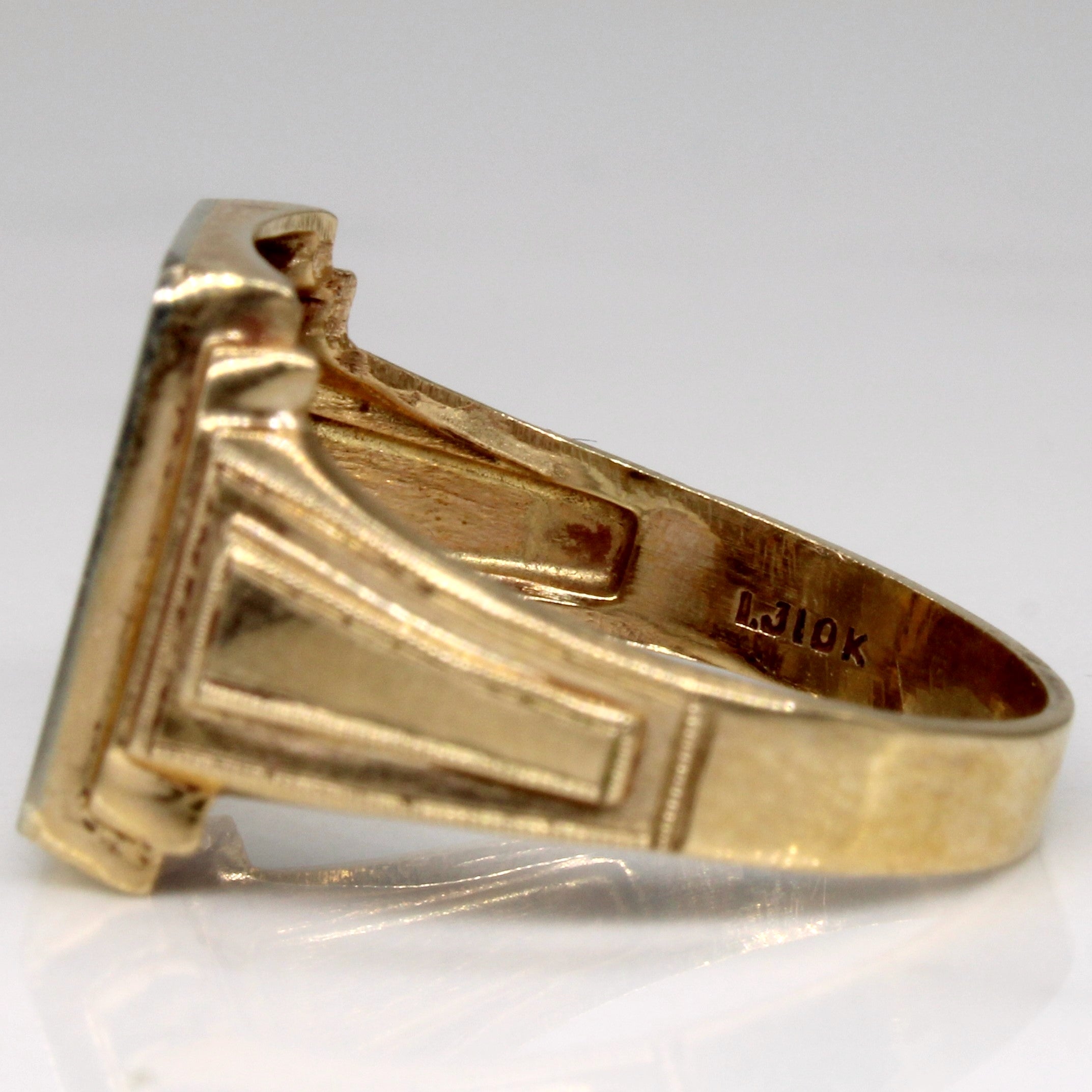 Bague chevalière vierge en or jaune | Taille 8,75 |