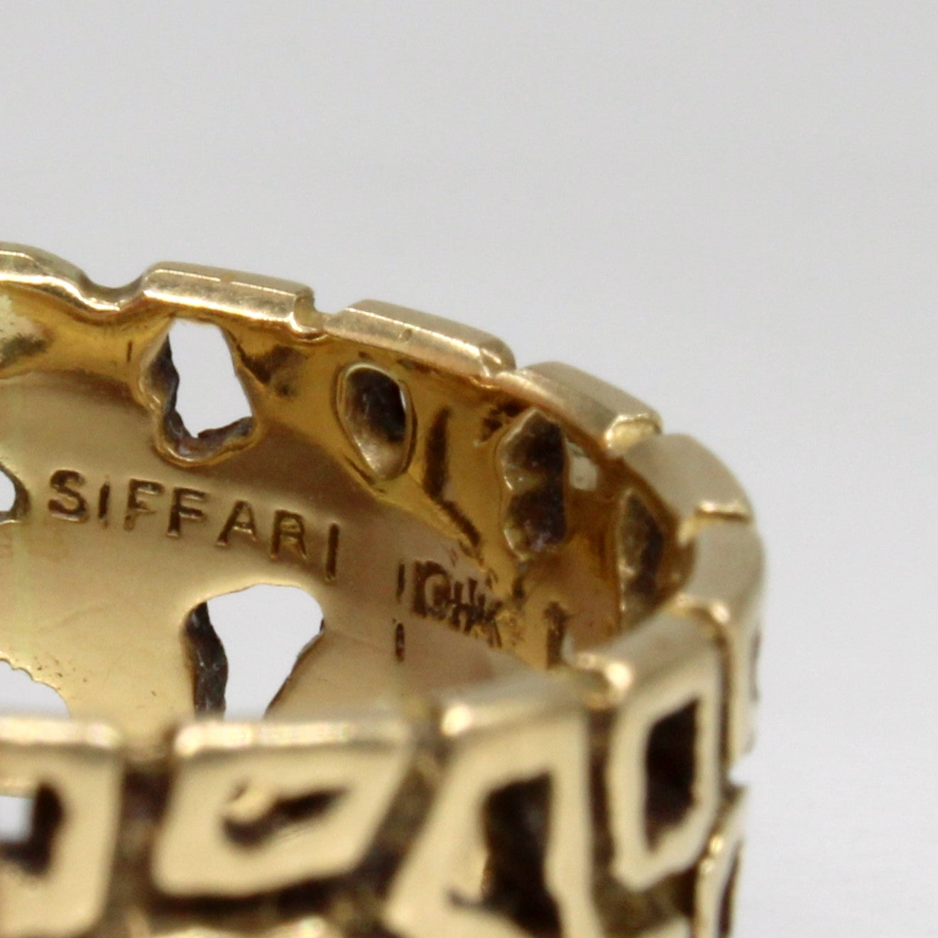 Textured Yellow Gold Band | SZ 8.75 |