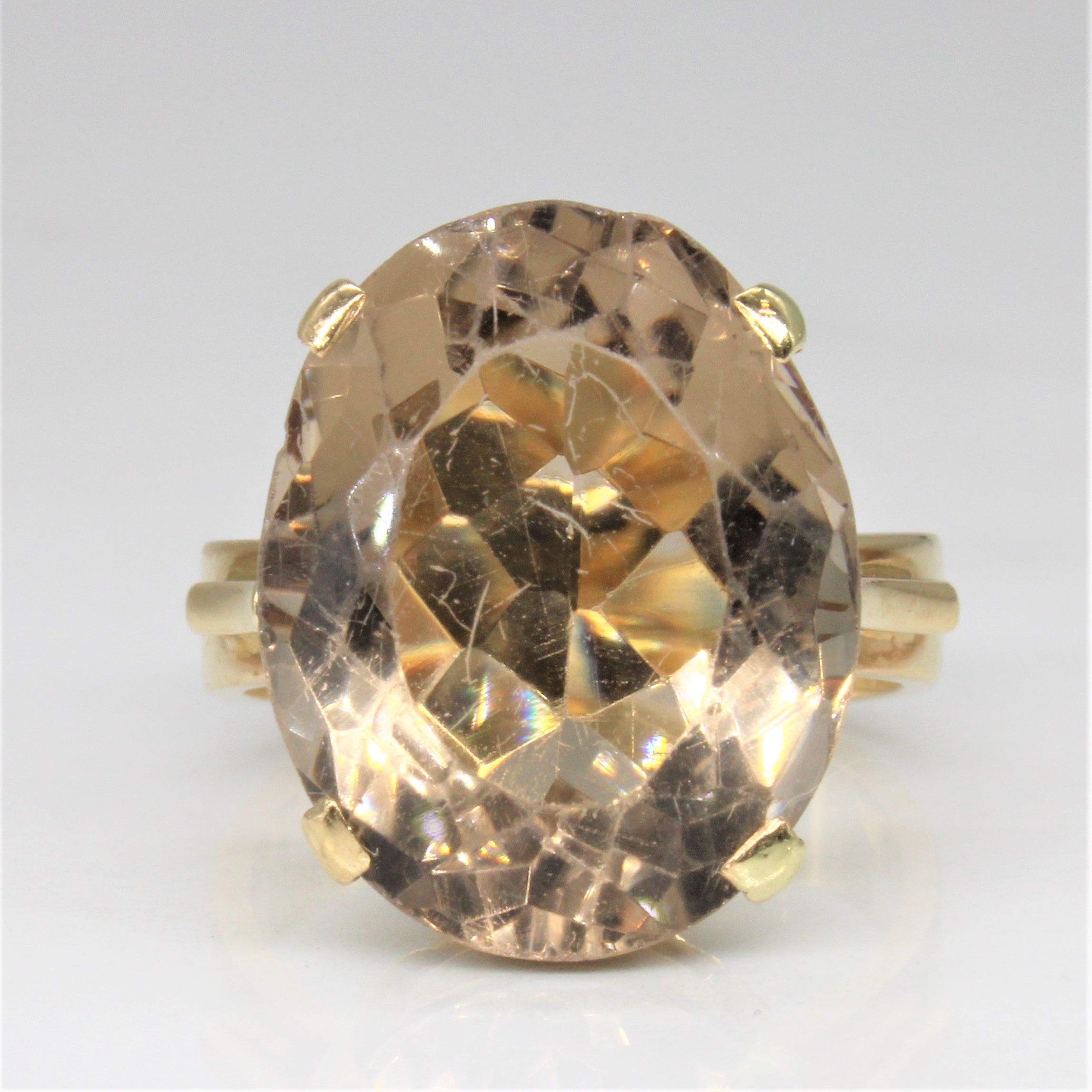 Smokey Quartz Cocktail Ring | 13.00ct | SZ 7 |