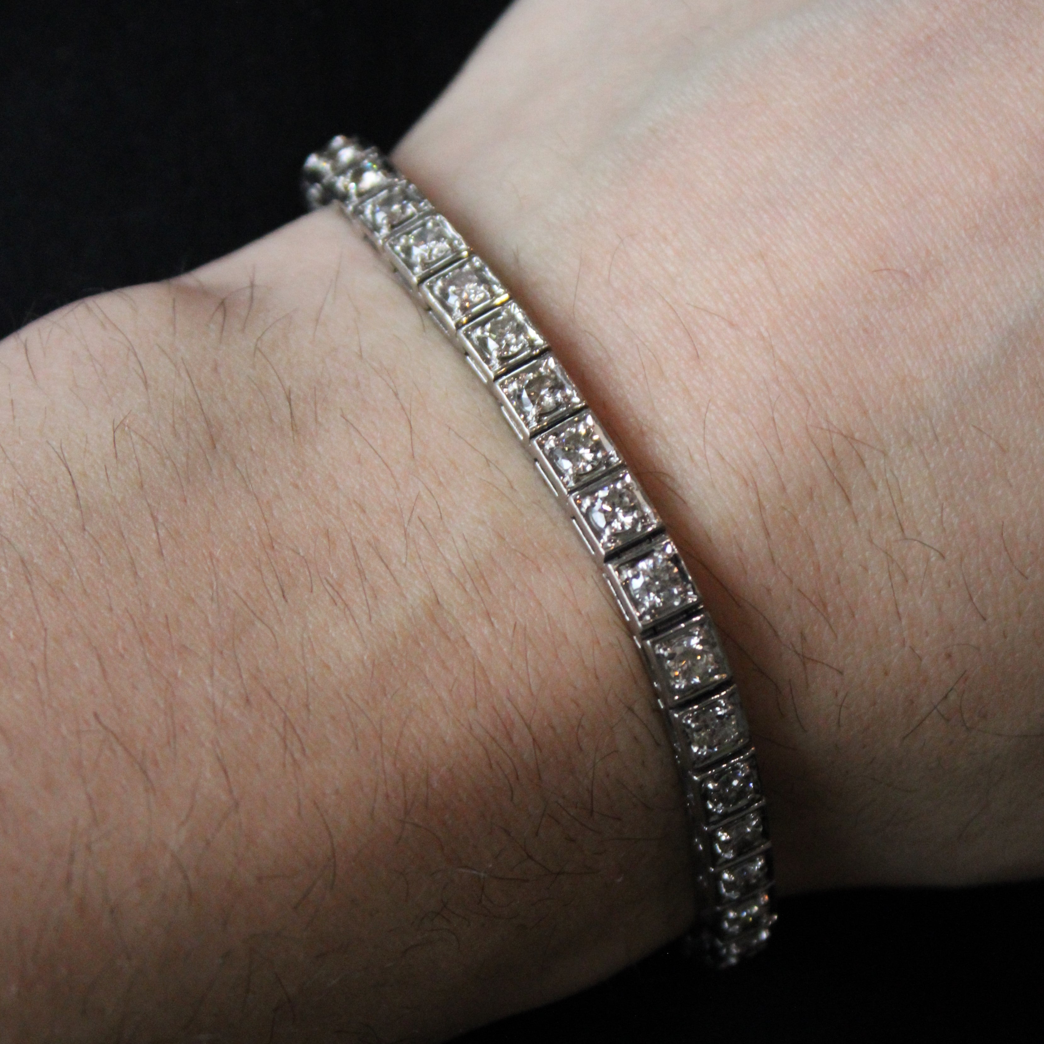 Platinum Diamond Tennis Bracelet | 5.10ctw | 7" |