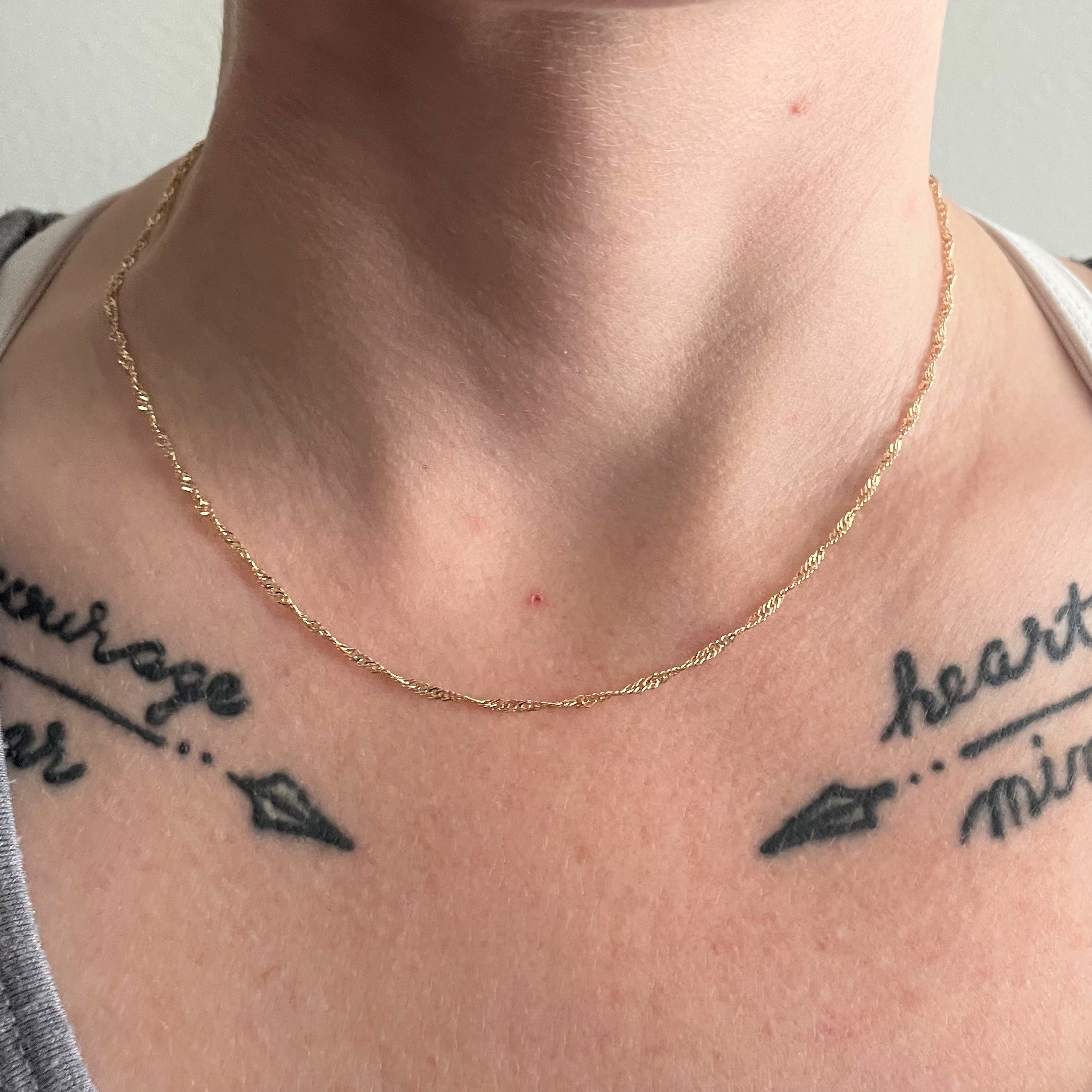 14k Yellow Gold Singapore Chain | 16" |