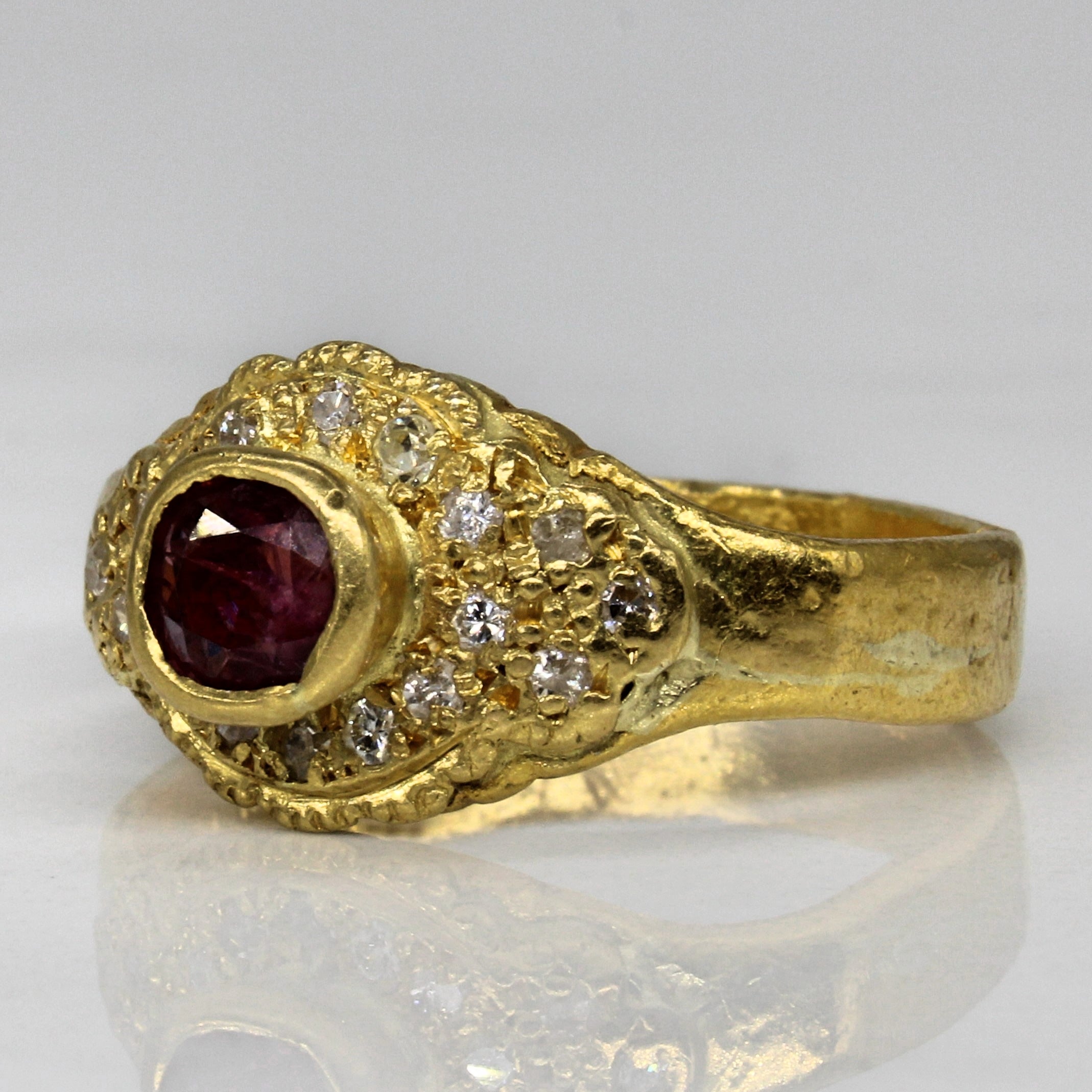 1970s Ruby & Diamond Ring | 0.71ct, 0.27ctw | SZ 10 |