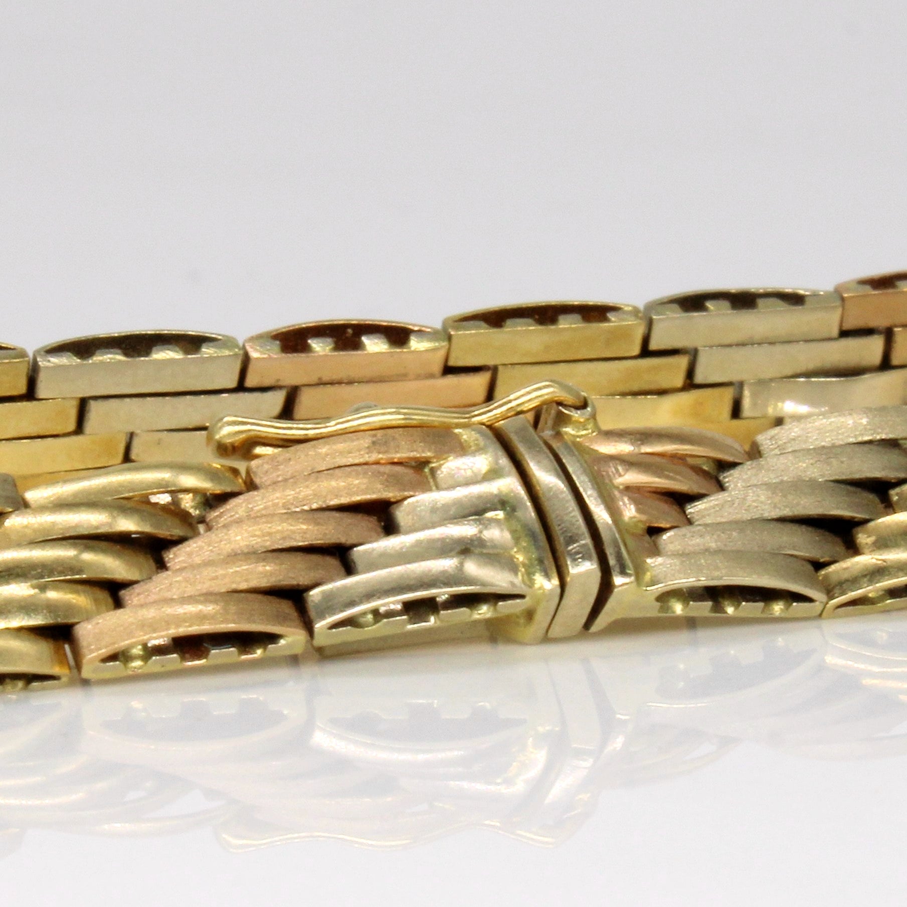 18k Tri-Tone Gold Bracelet | 7.5" |
