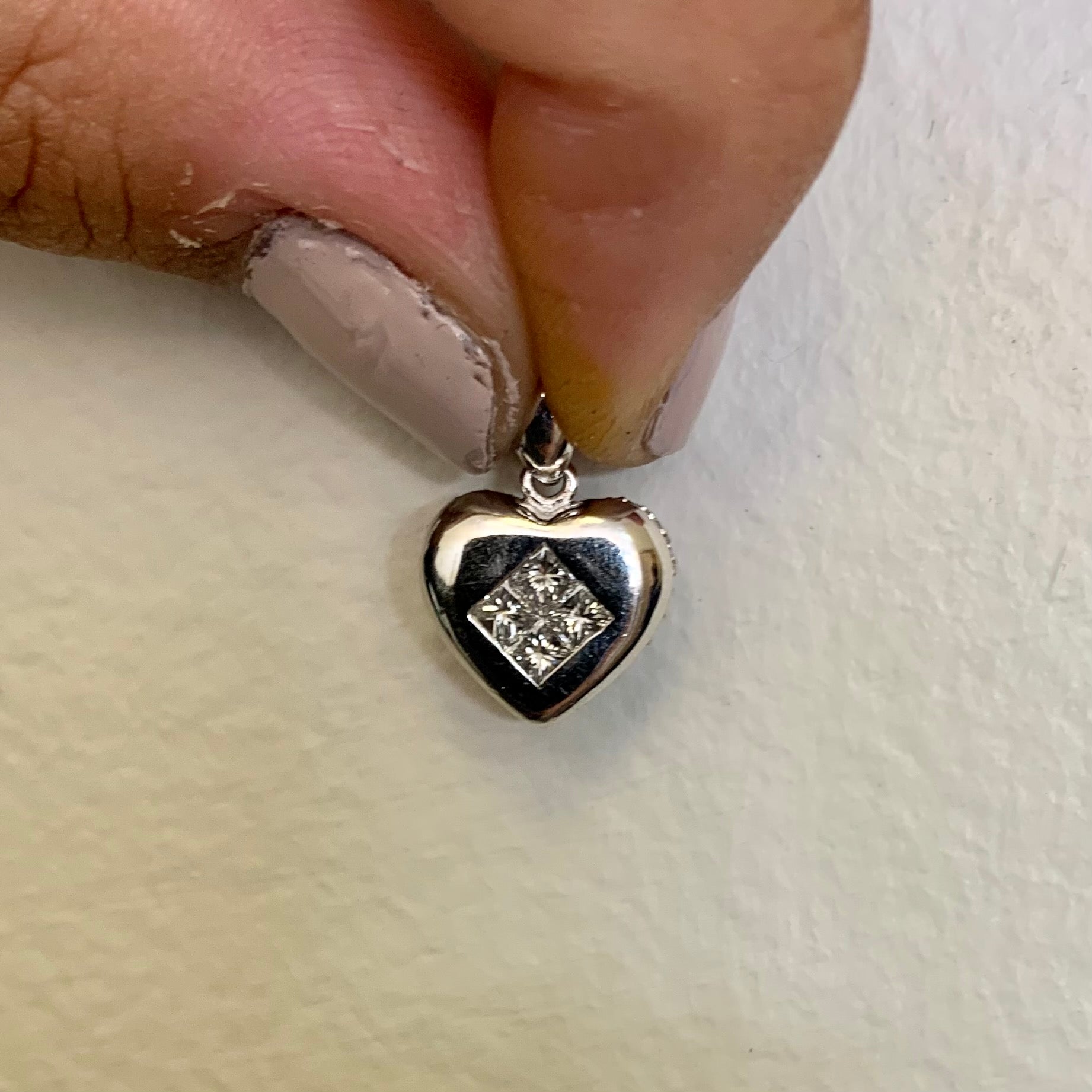 Pave Princess Diamond Heart Pendant | 0.43ctw |