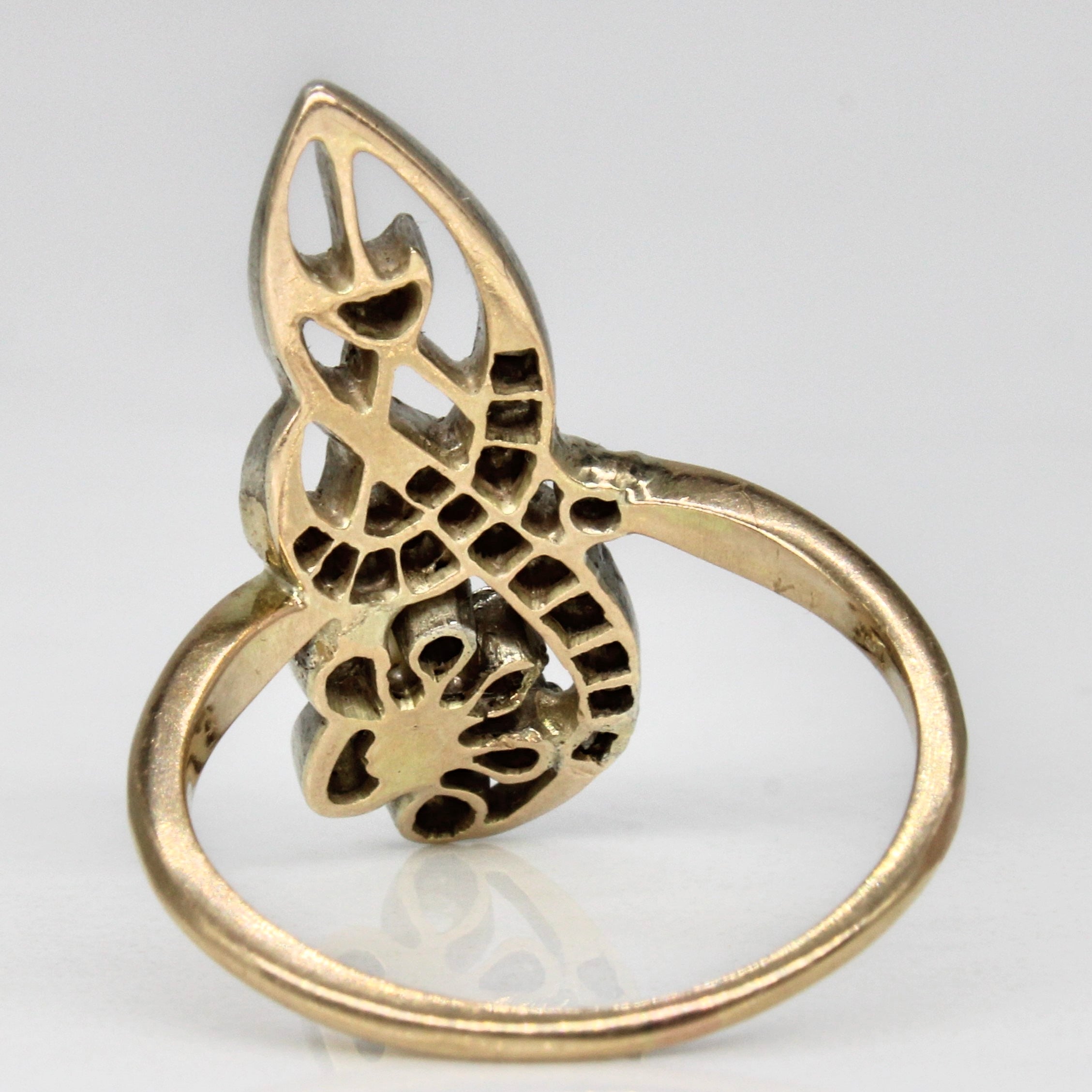 Bague Art Déco en perle et diamant | 0,05 ct | Taille 5,75 |