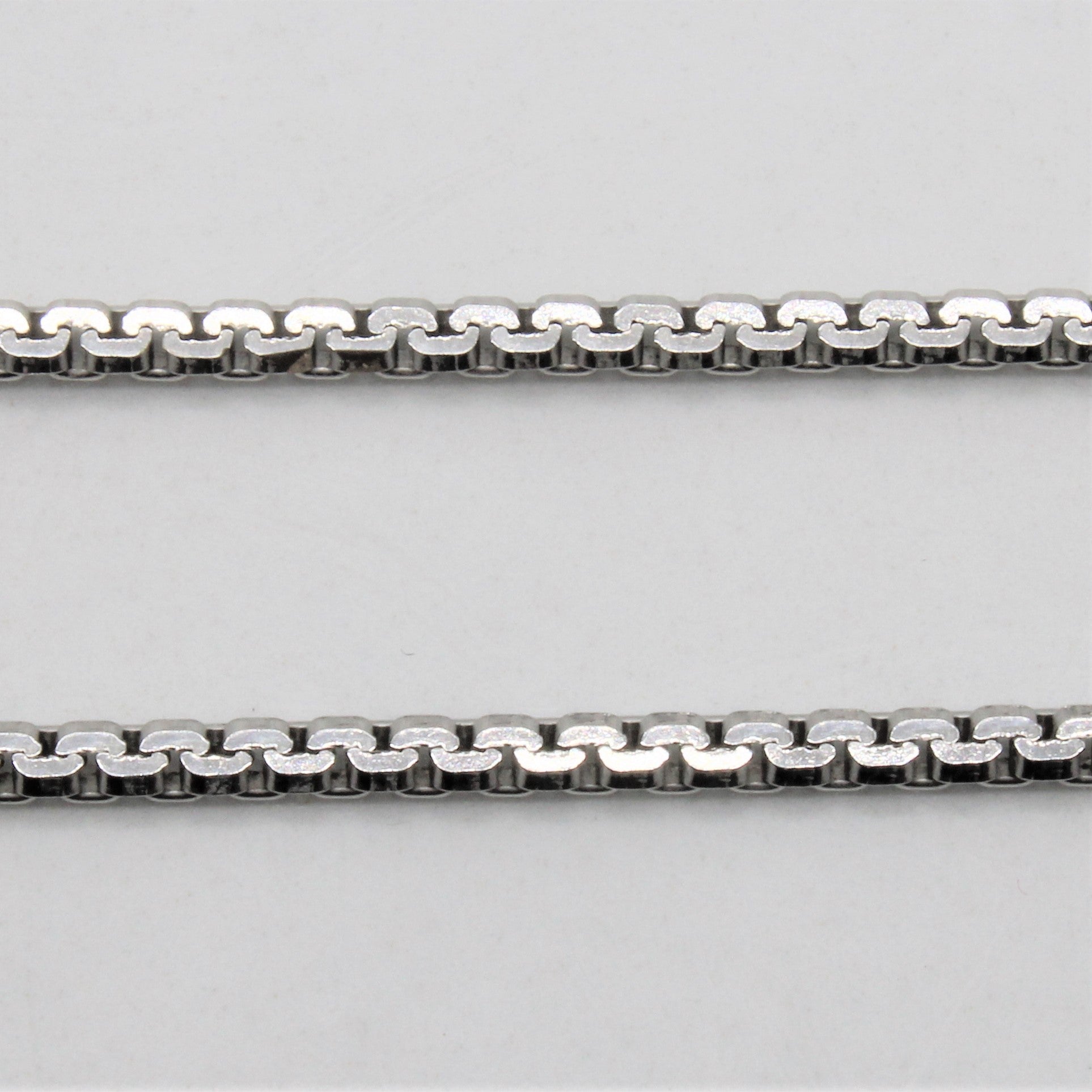 14k White Gold Vintage Italian Serpentine Chain | 26" |