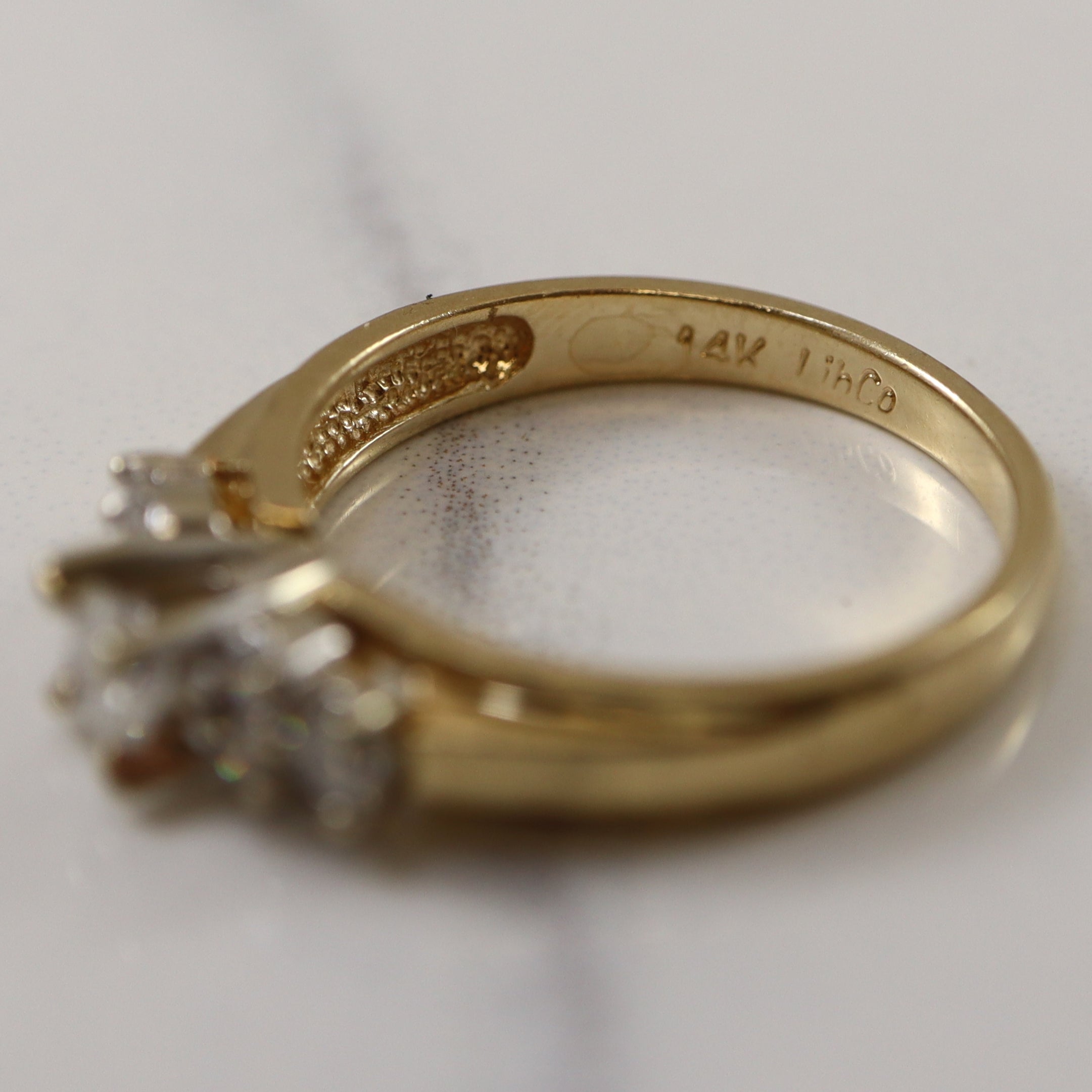 Bague Trilogie Diamants en Cluster Side Cluster | 0,37 ct | Taille 7 |