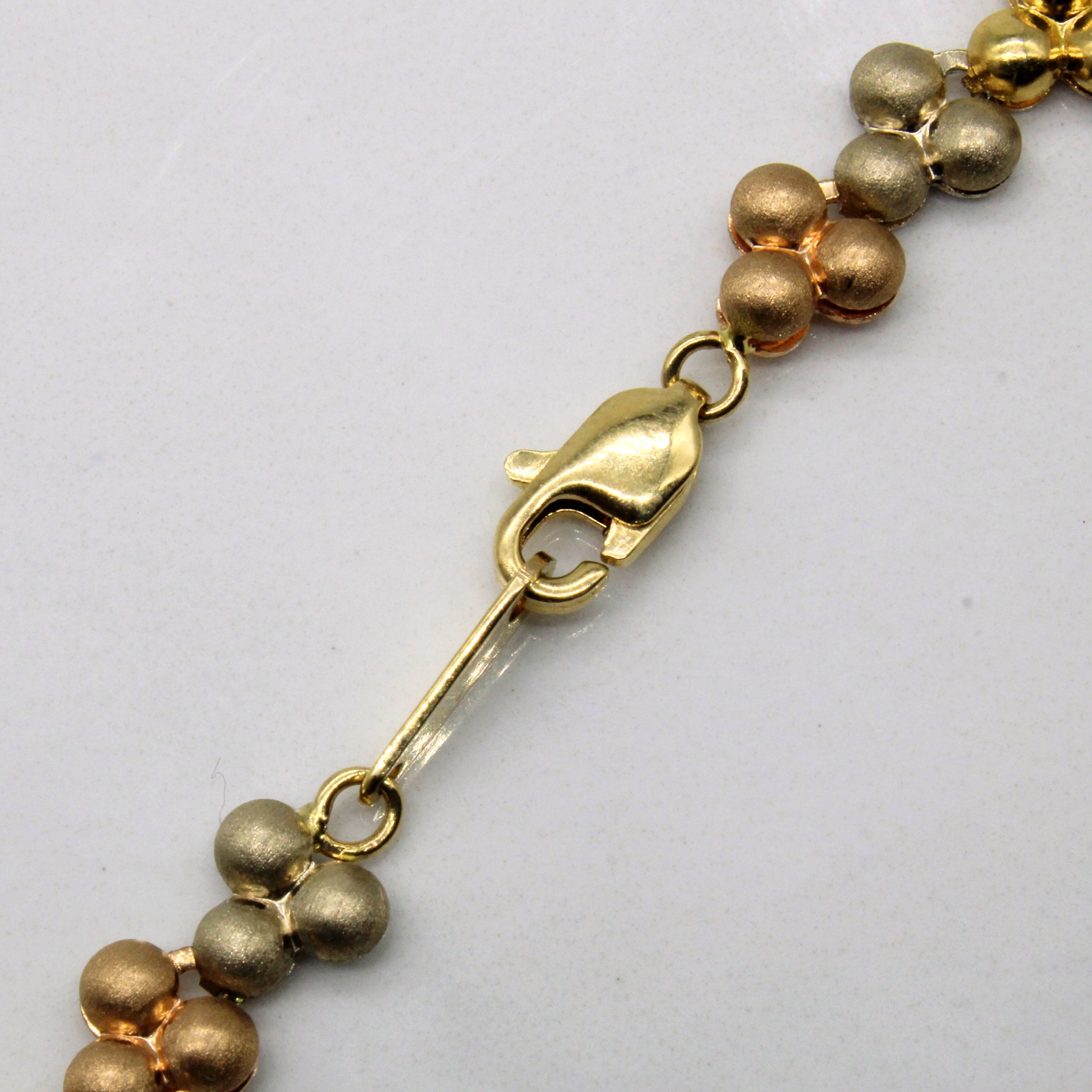 18k Tri-Tone Gold Bracelet | 7" |