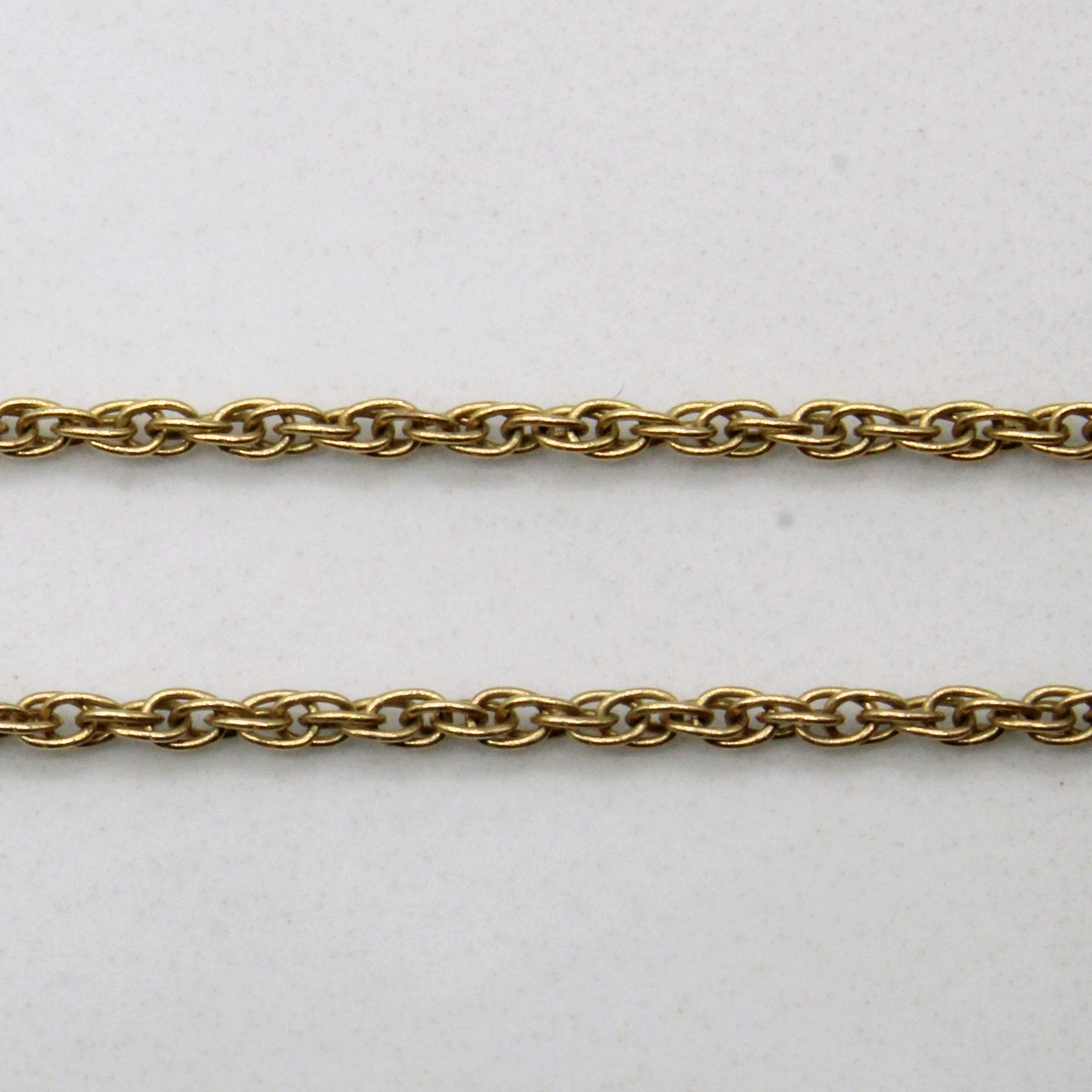 Chaîne corde en or jaune 14 carats | 18 pouces |