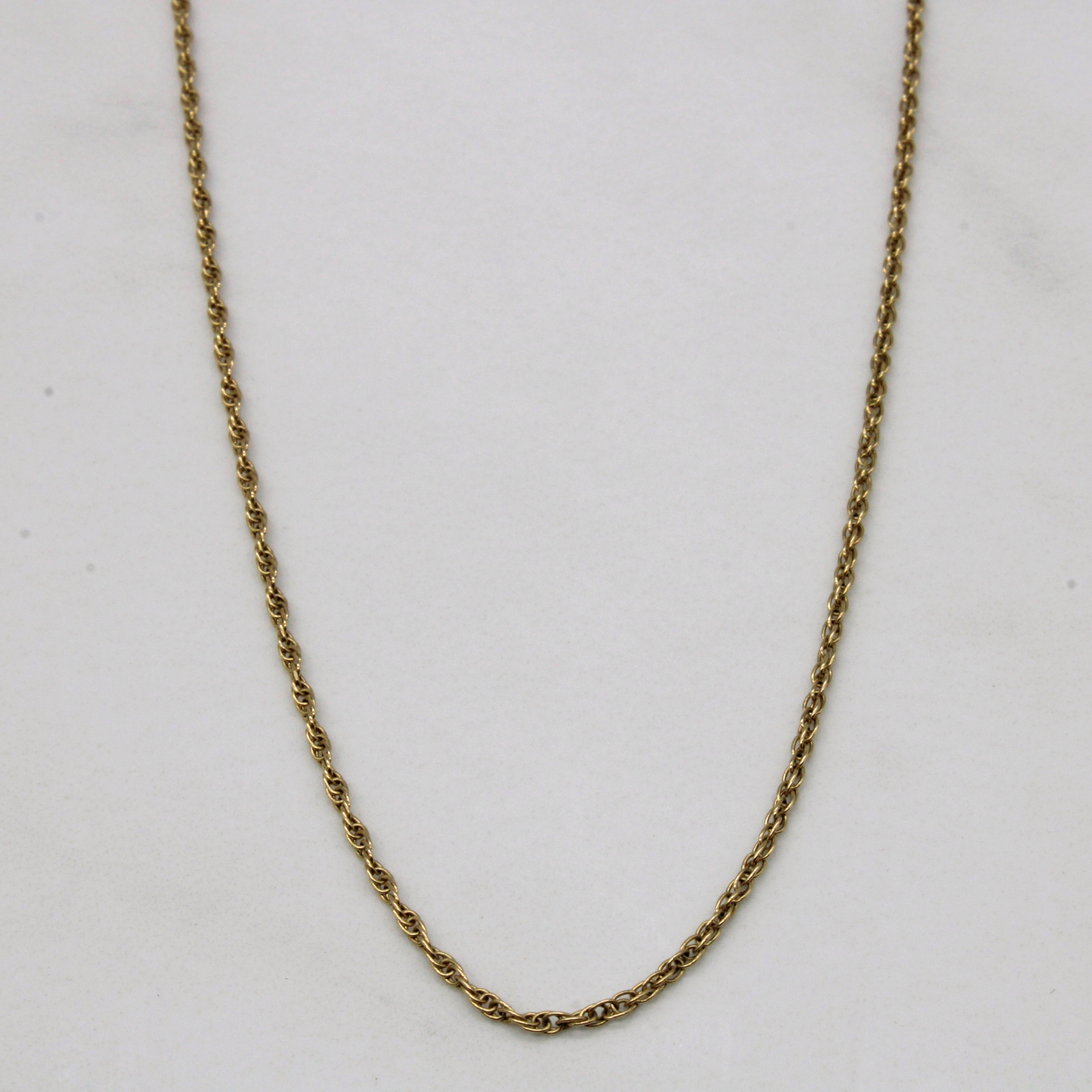 Chaîne corde en or jaune 14 carats | 18 pouces |