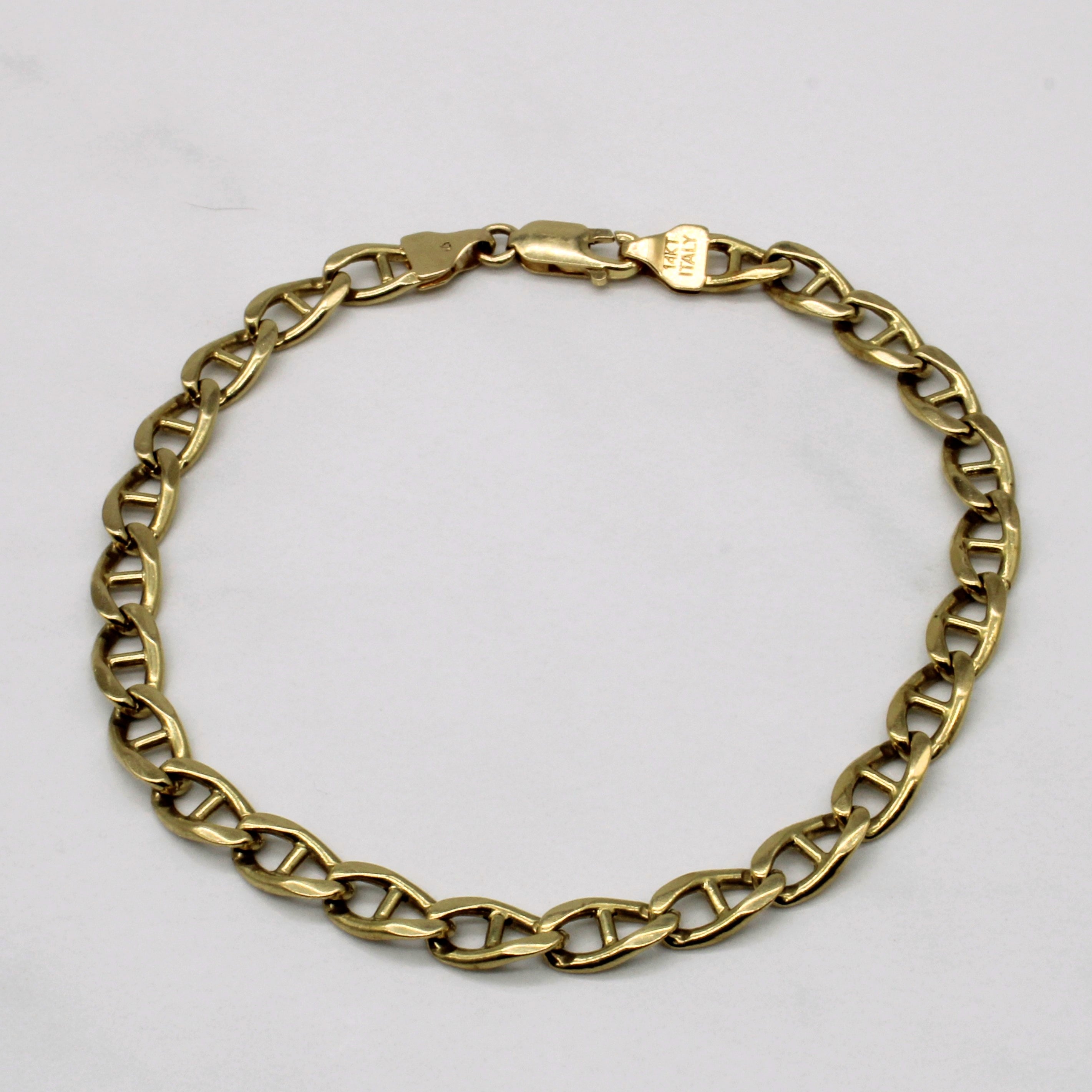 14k Yellow Gold Anchor Link Bracelet | 8.5" |