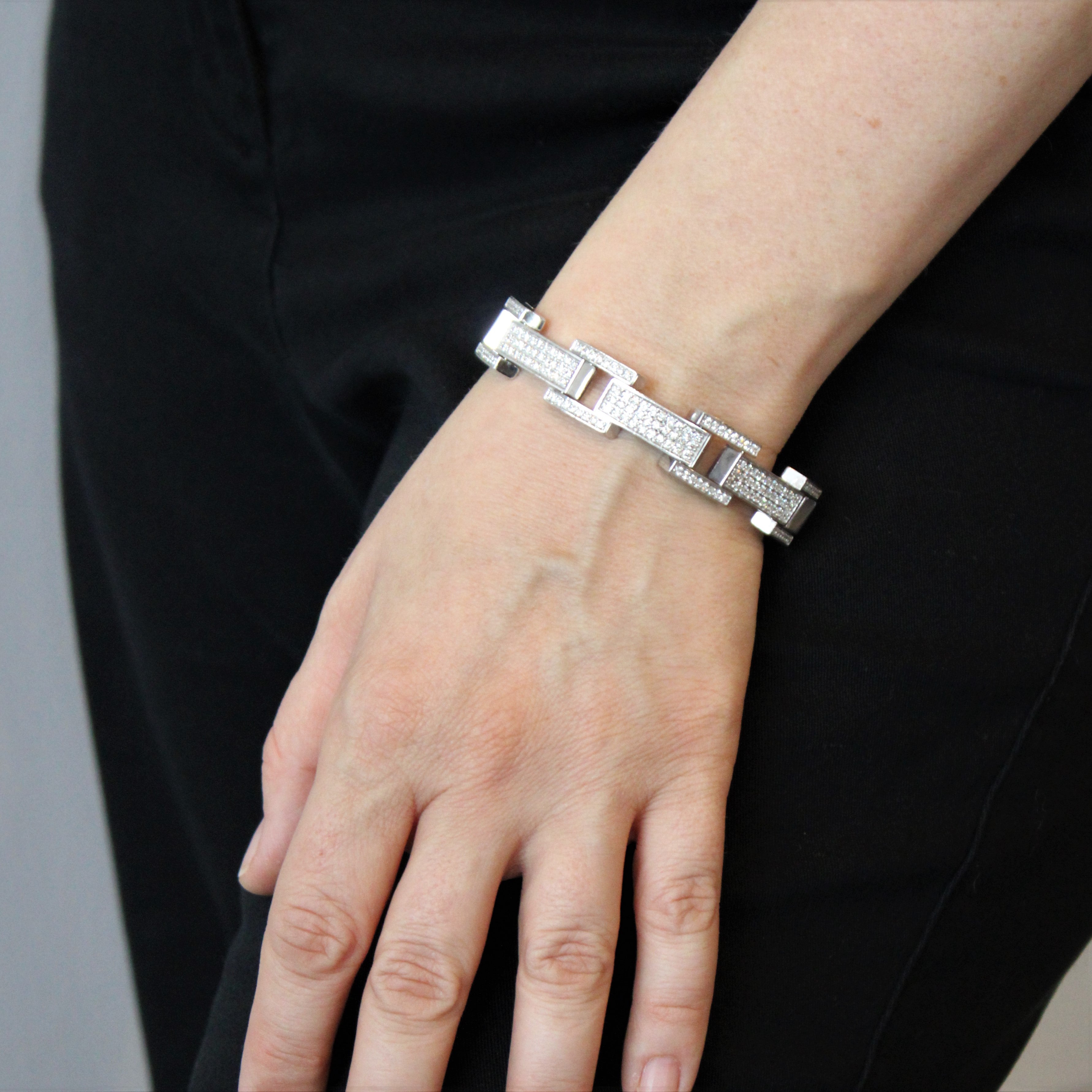 Heavy Diamond Link Bracelet | 7.00ctw | 8.5" |
