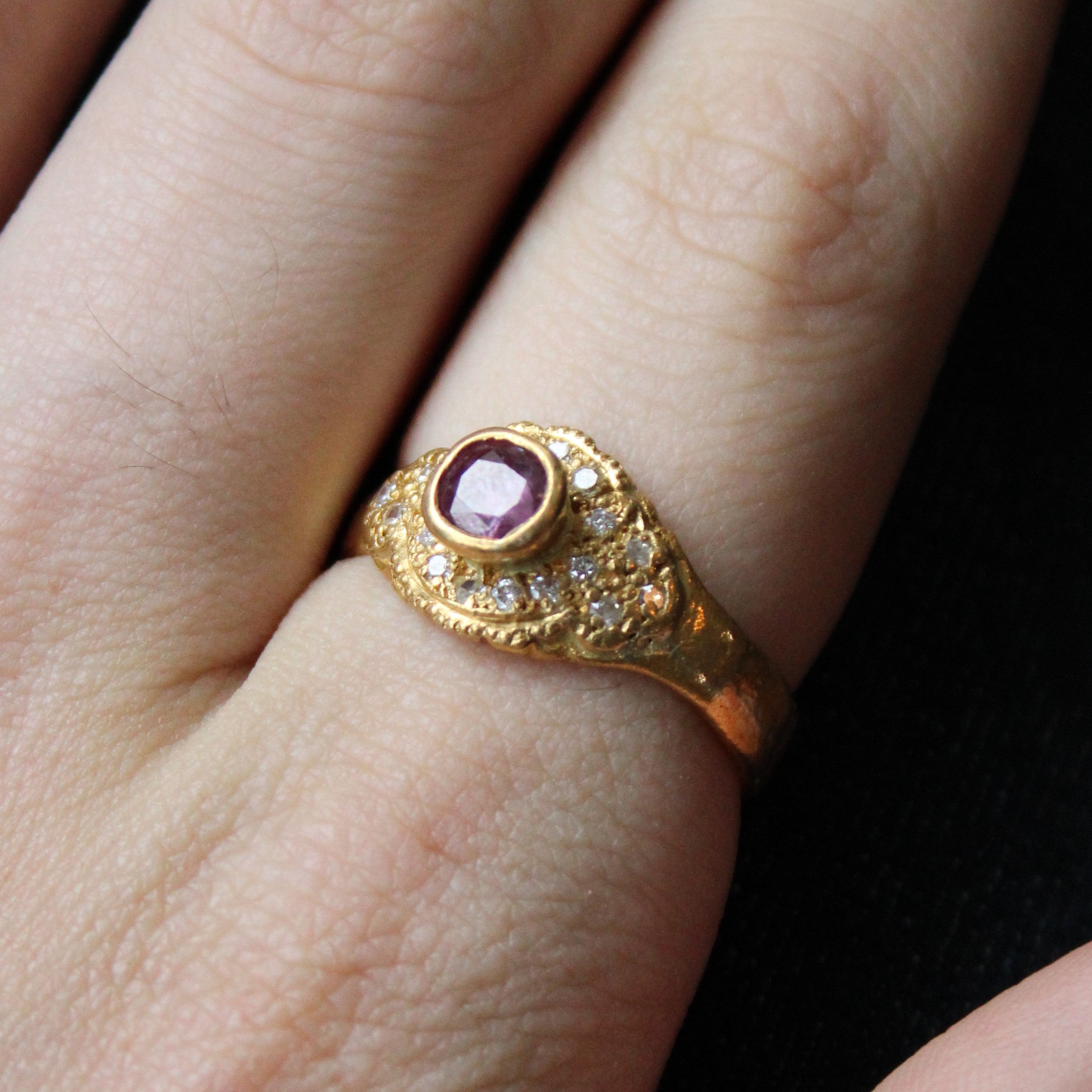 1970s Ruby & Diamond Ring | 0.71ct, 0.27ctw | SZ 10 |