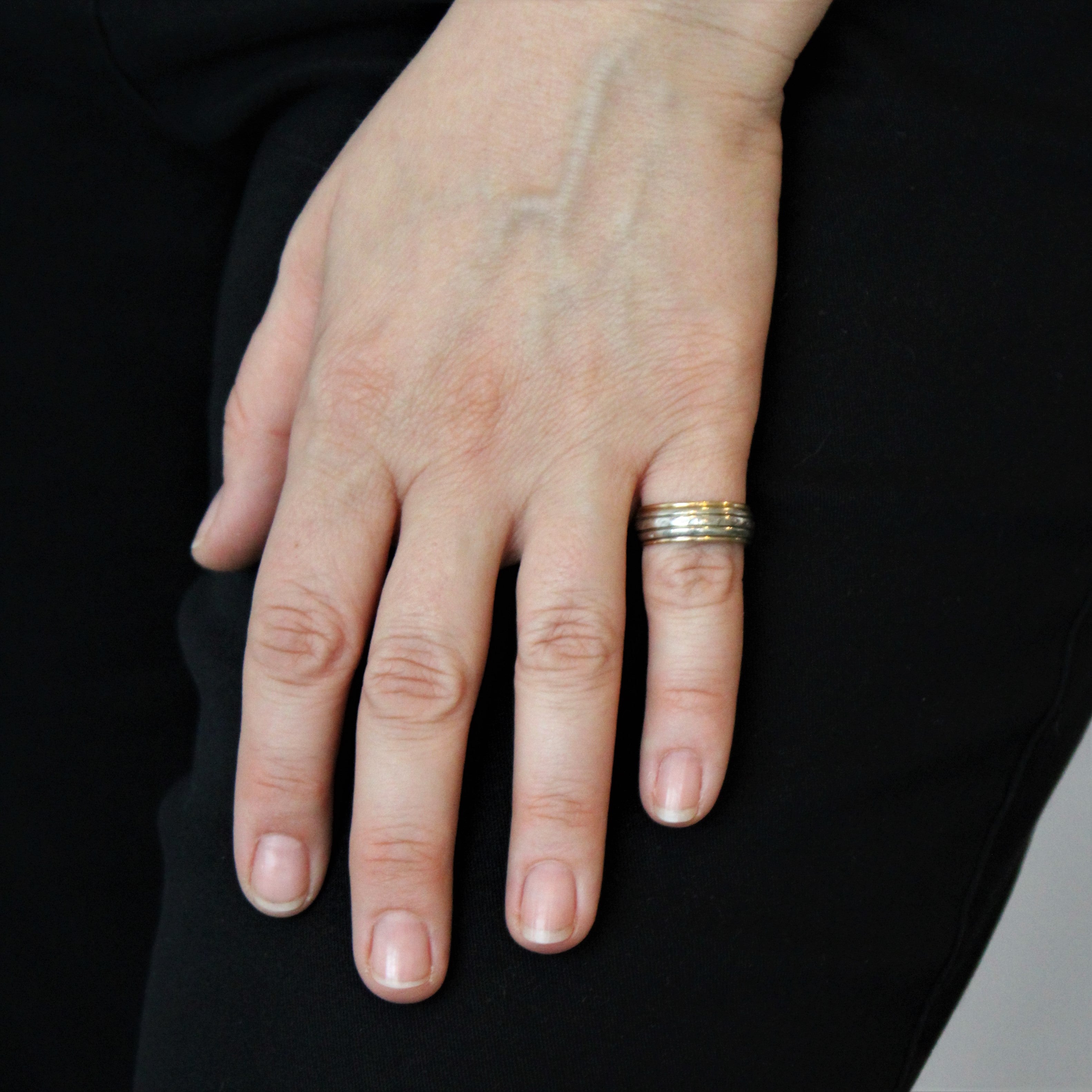 Bague unie bicolore | Taille 7,25 |