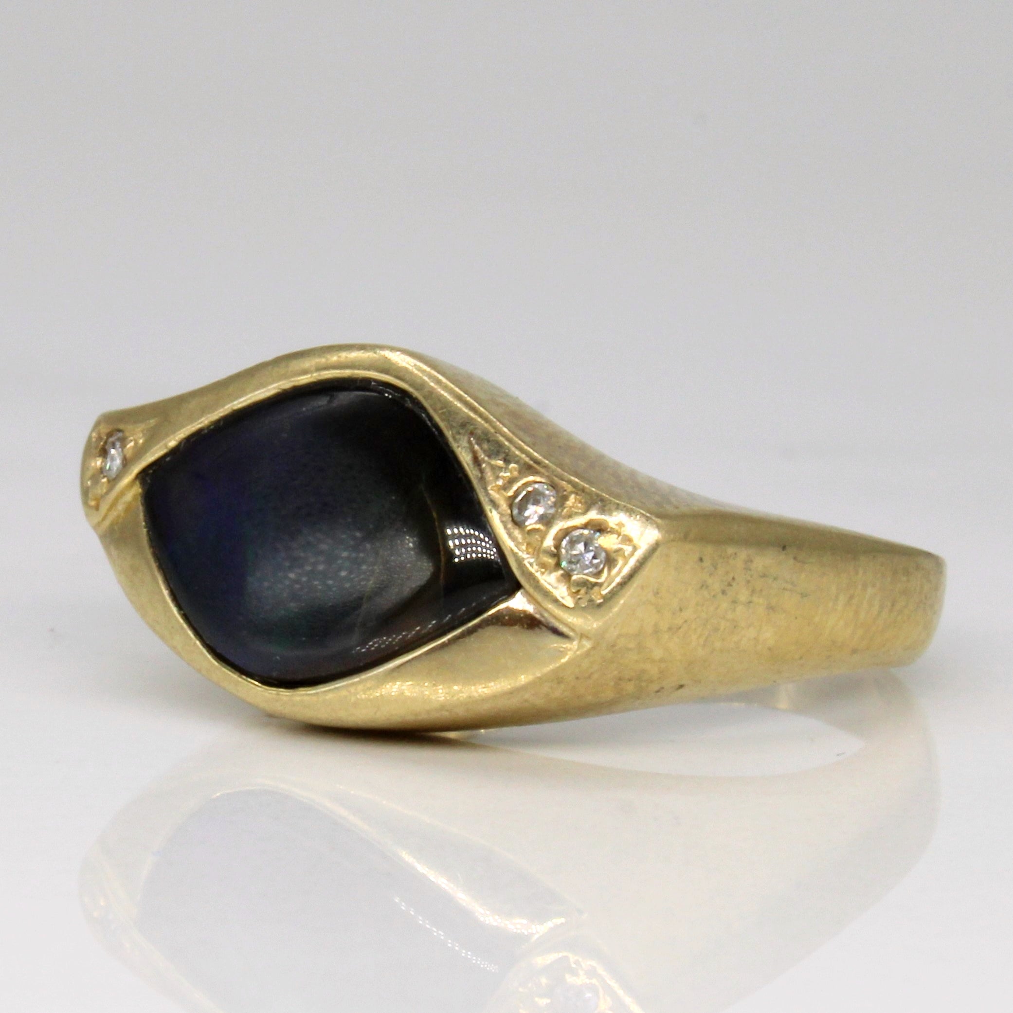 Ammolite & Diamond Ring | 1.80ct, 0.02ctw | SZ 6 |