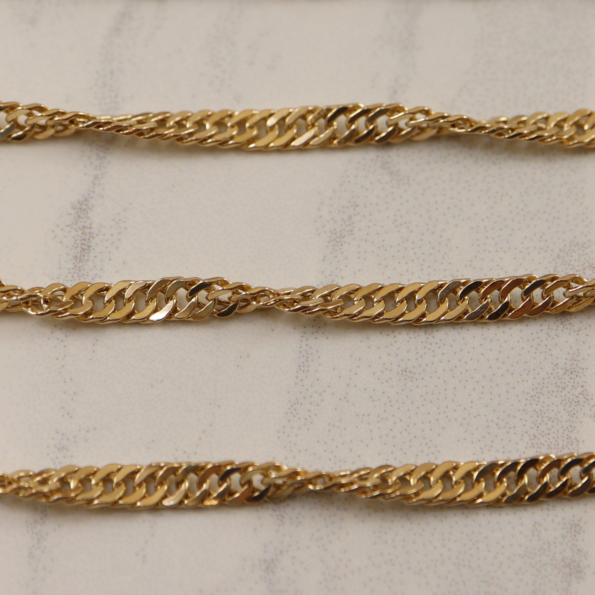 10k Yellow Gold Singapore Chain | 25" |