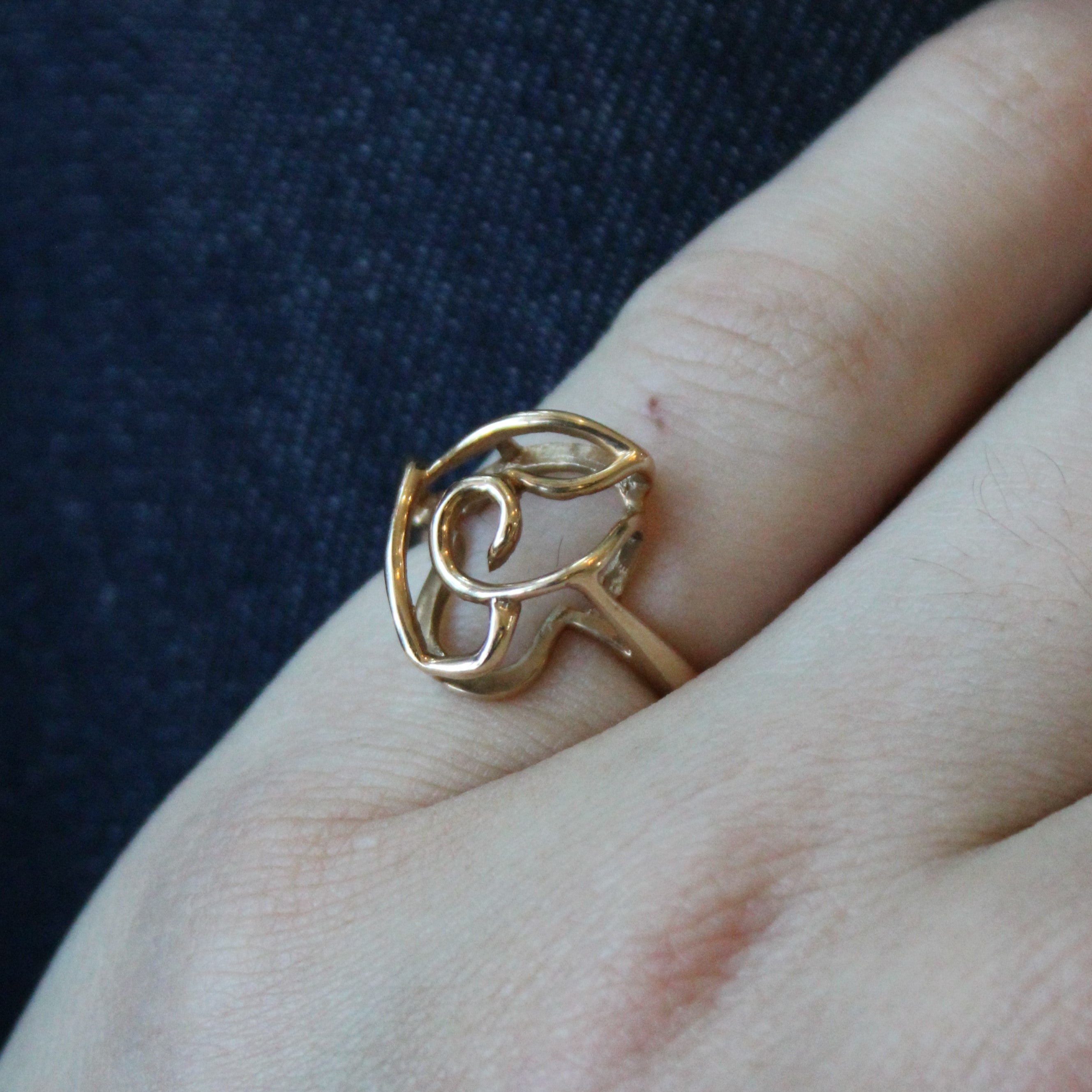 Yellow Gold Abstract Bloom Ring | SZ 5.75 |
