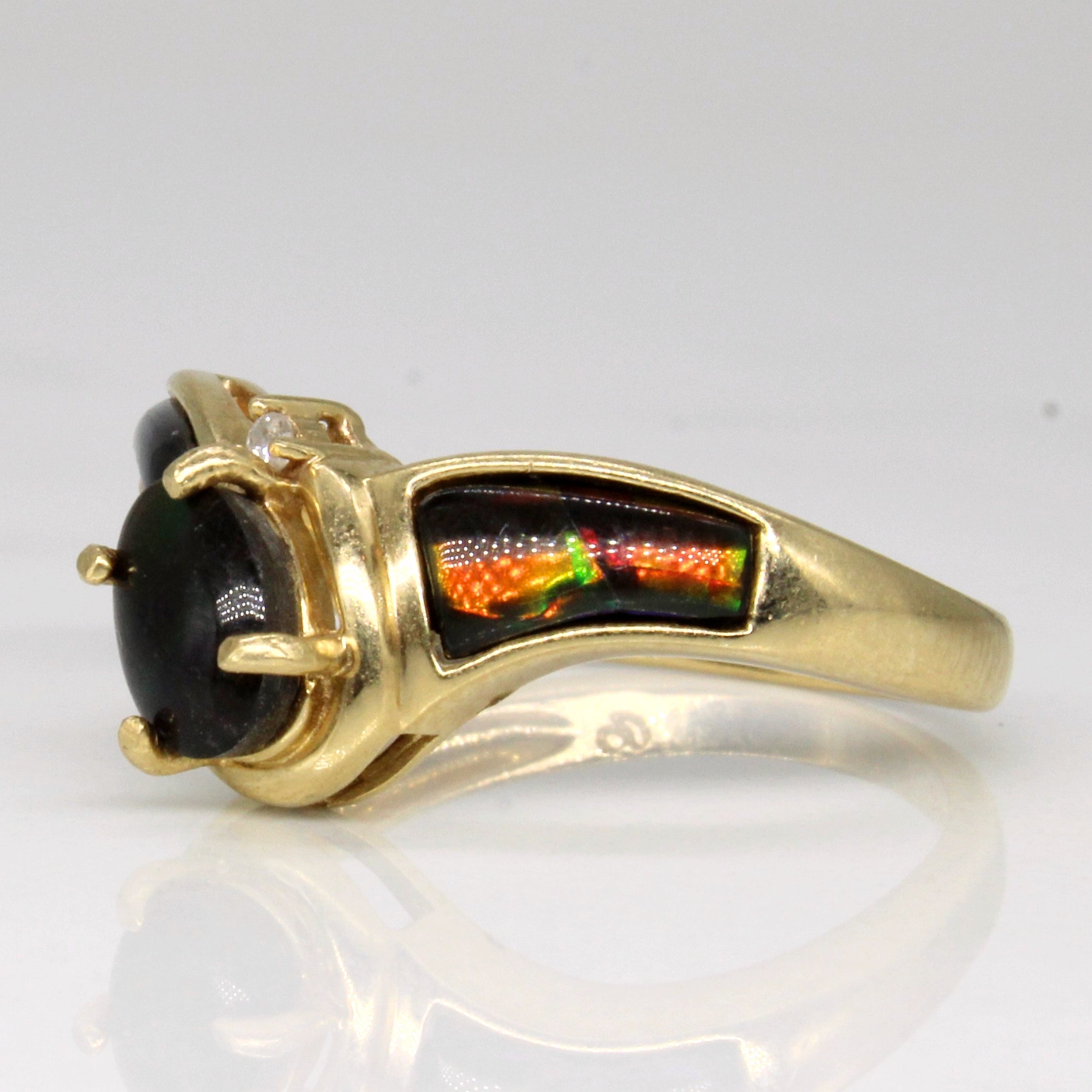 Ammolite & Diamond Ring | 1.00ctw, 0.01ct | SZ 7.25 |