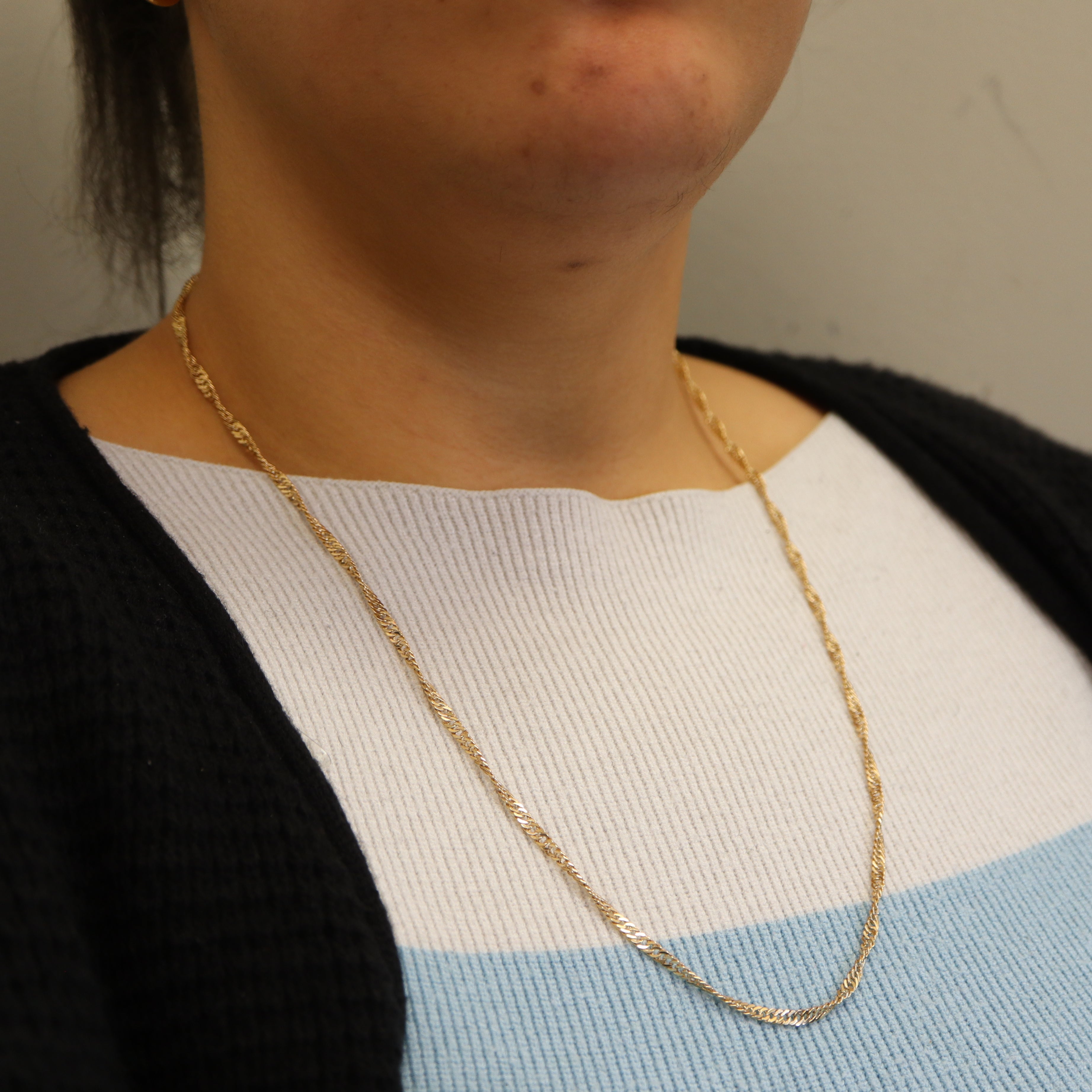 10k Yellow Gold Singapore Chain | 25" |