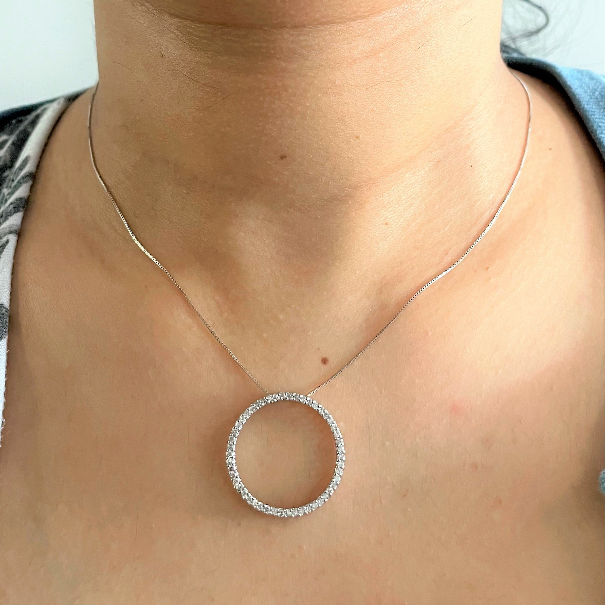 Diamond Eternity Necklace | 0.38ctw | 18"|