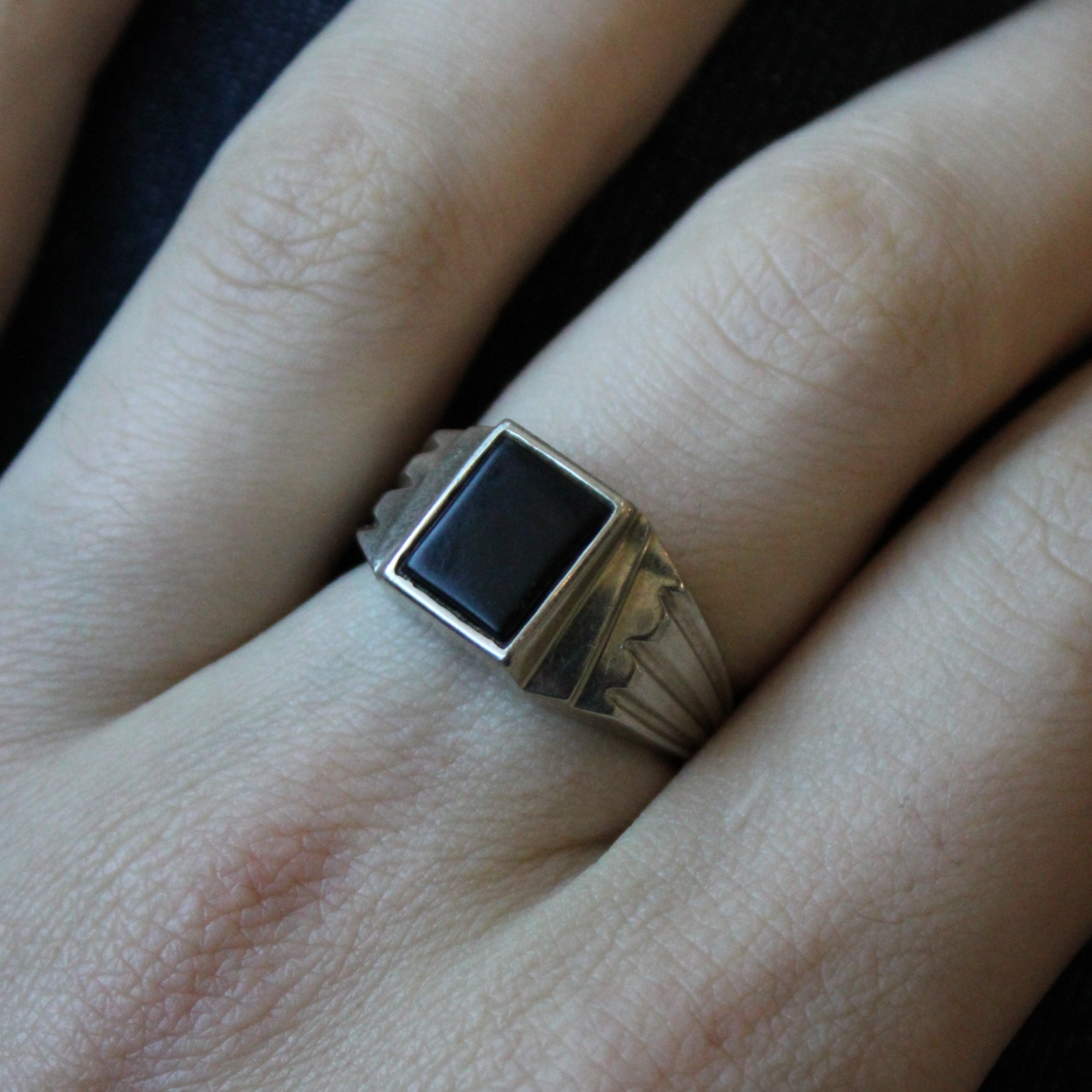 Flat Cab Onyx Ring | 1.10ct | SZ 9.75 |