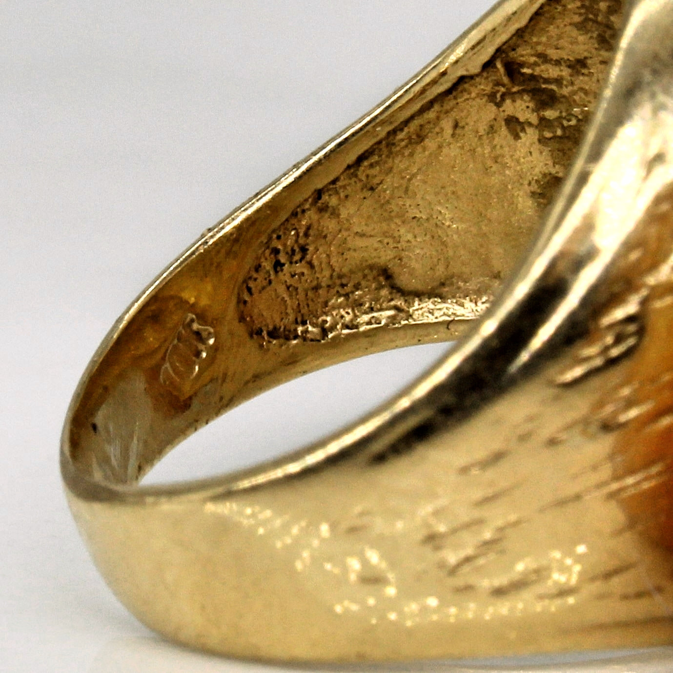 Bague chevalière en or jaune 10 carats | Taille 5,5 |
