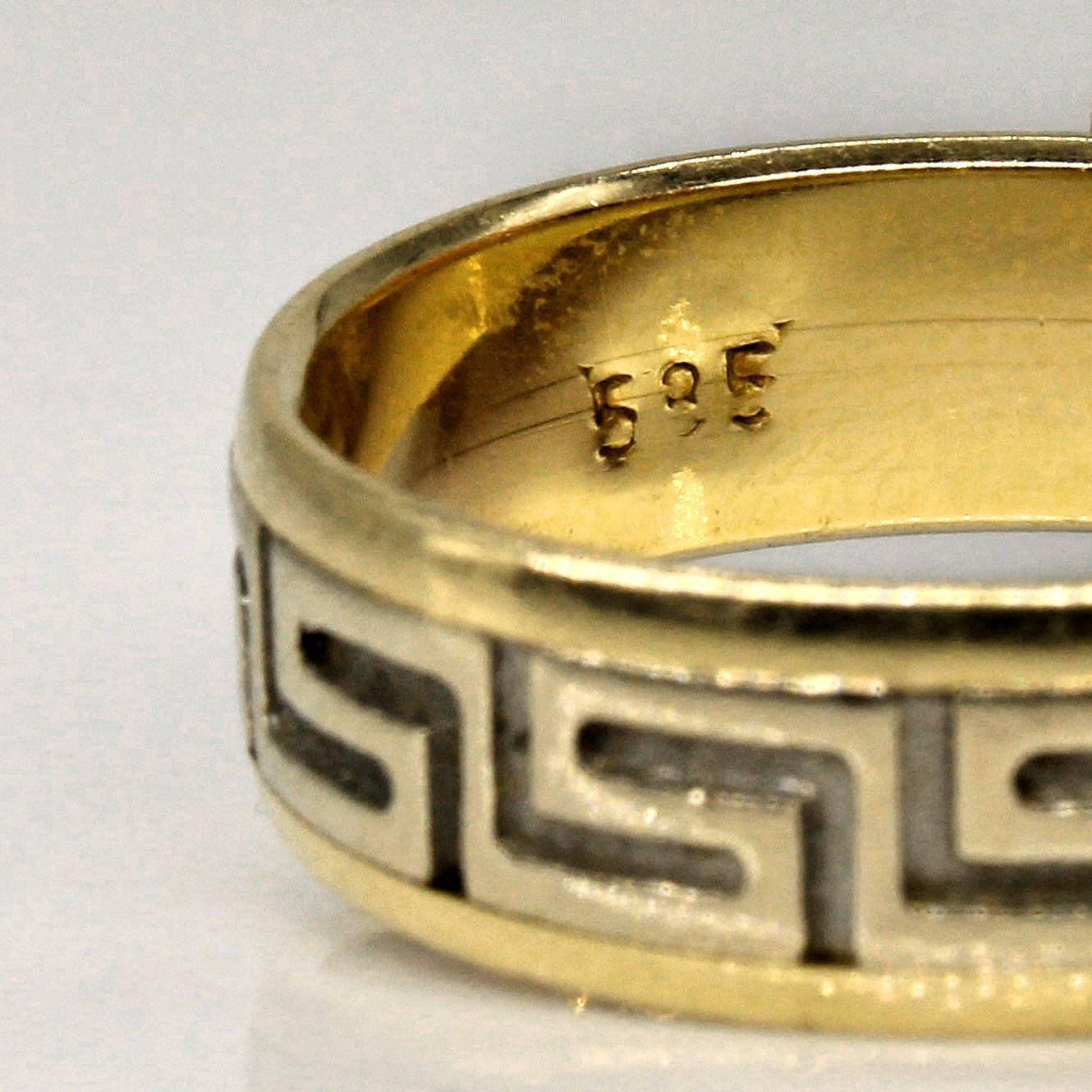 Patterned Two Tone Gold Band | SZ 8.5 |