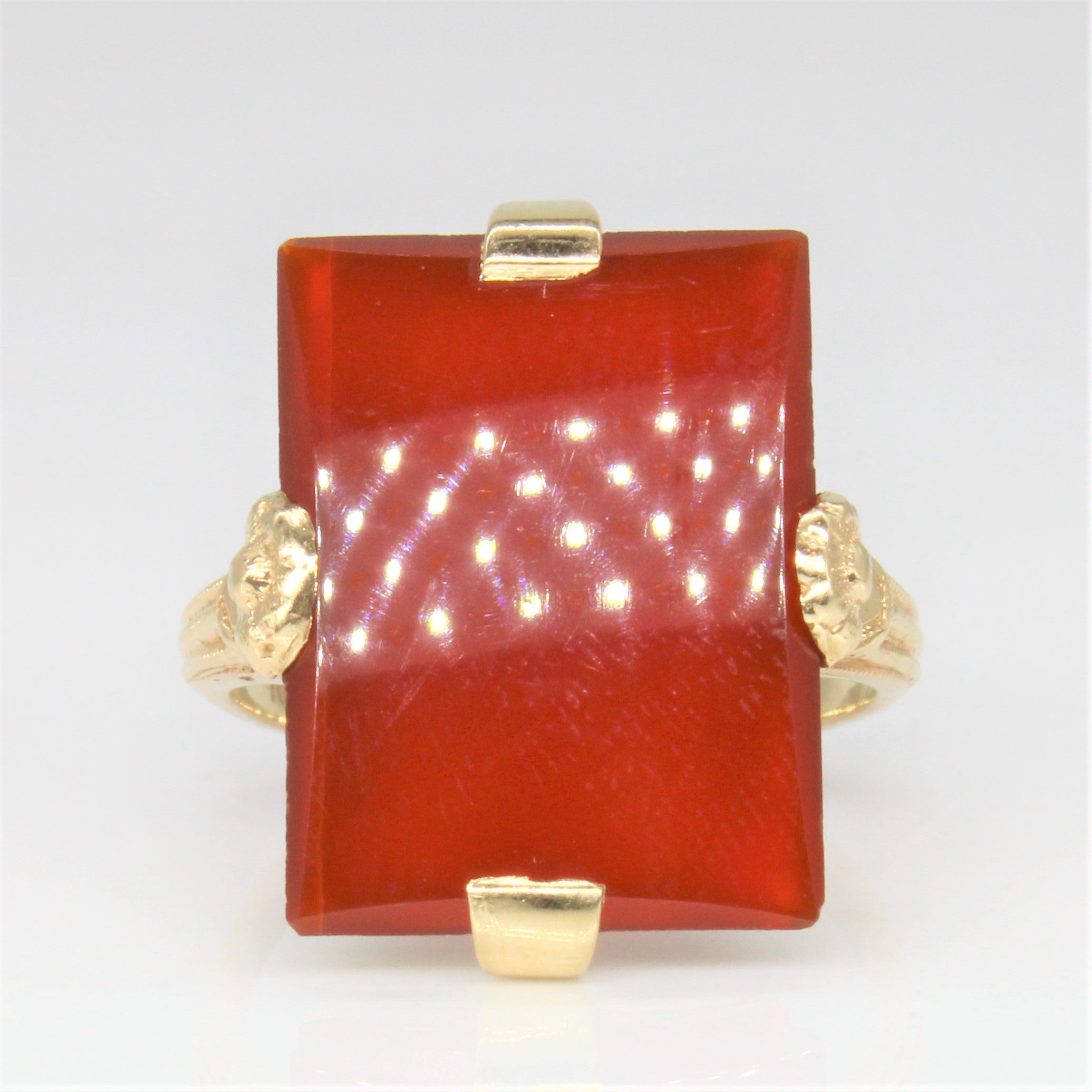 Carnelian Cocktail Ring | 3.75ct | SZ 4.5 |
