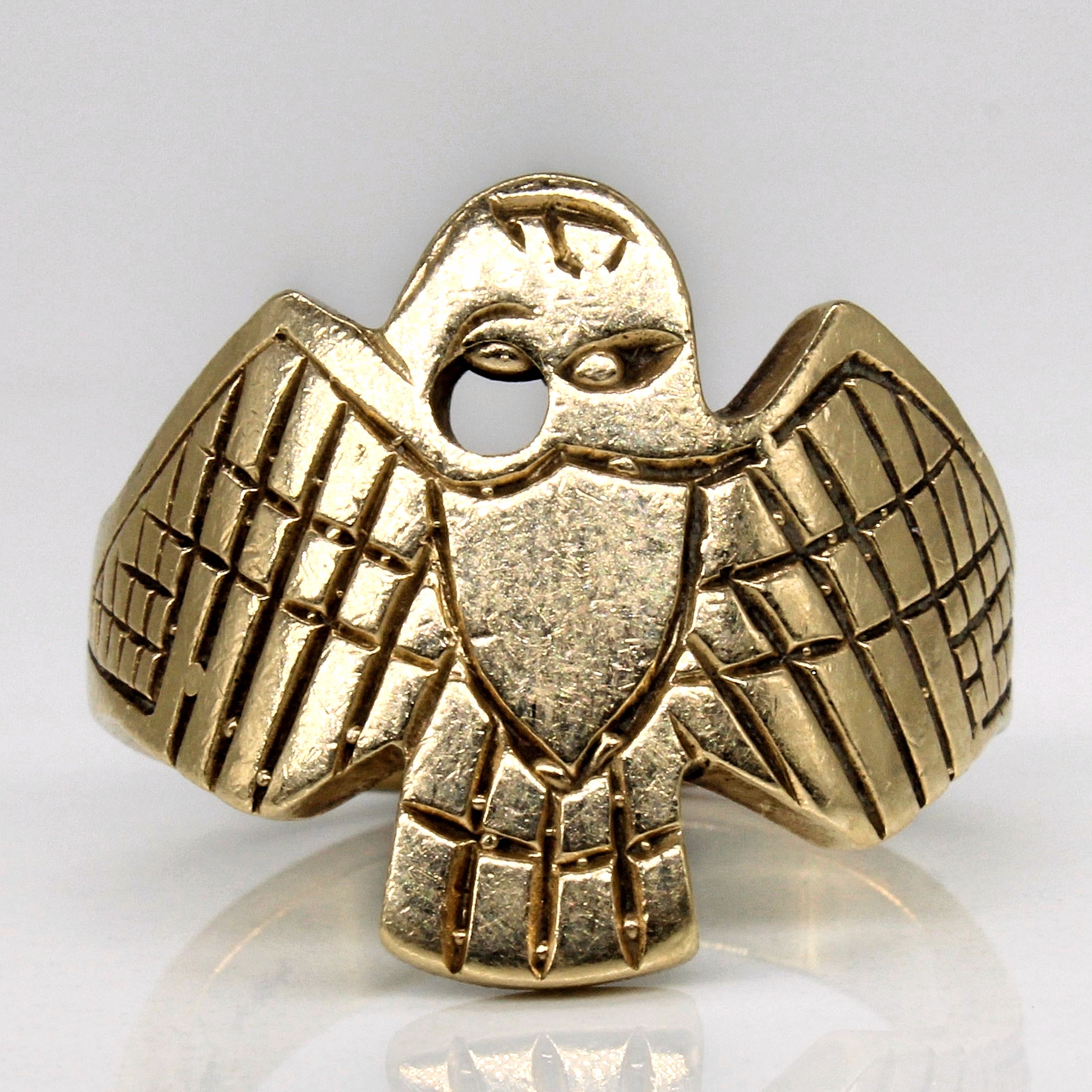 Yellow Gold Eagle Ring | SZ 6.75 |