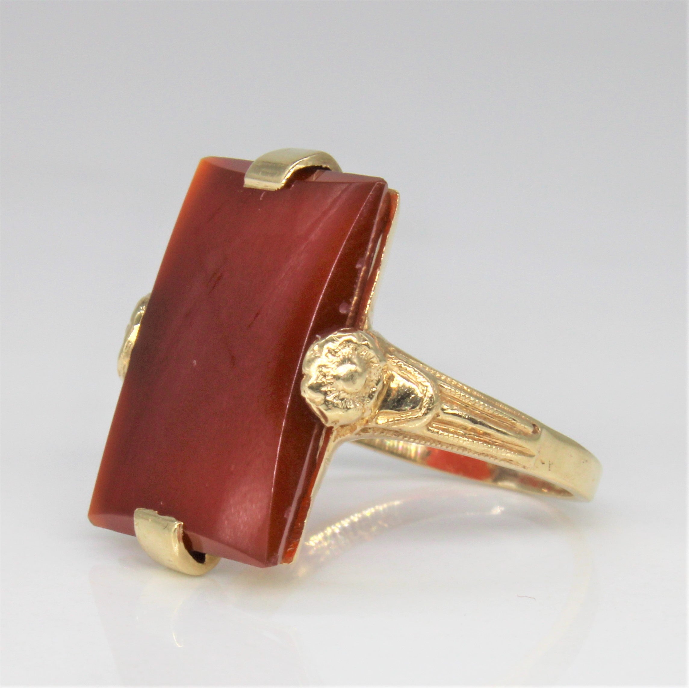 Carnelian Cocktail Ring | 3.75ct | SZ 4.5 |