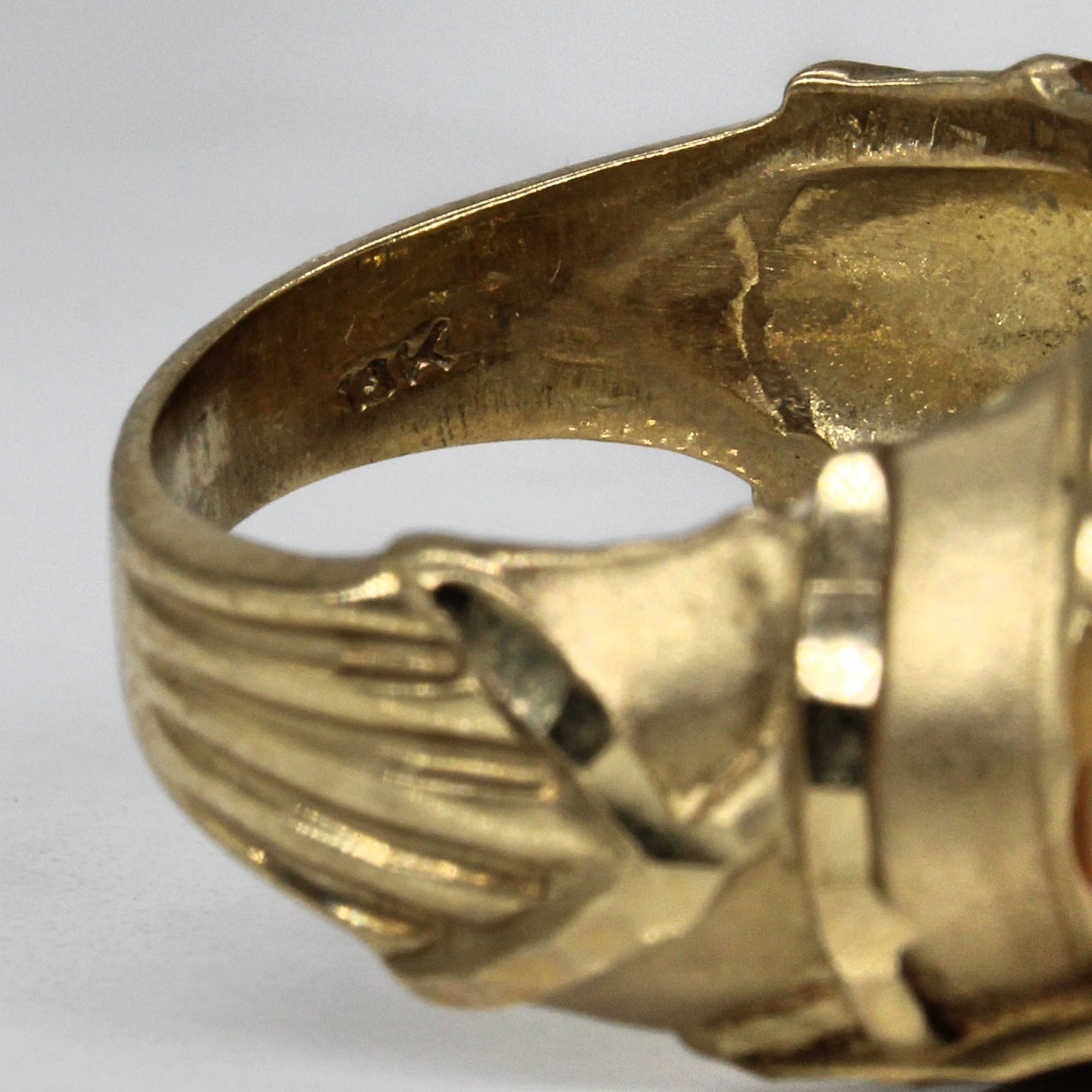 Braided Yellow Gold Croissant Ring | SZ 6 |