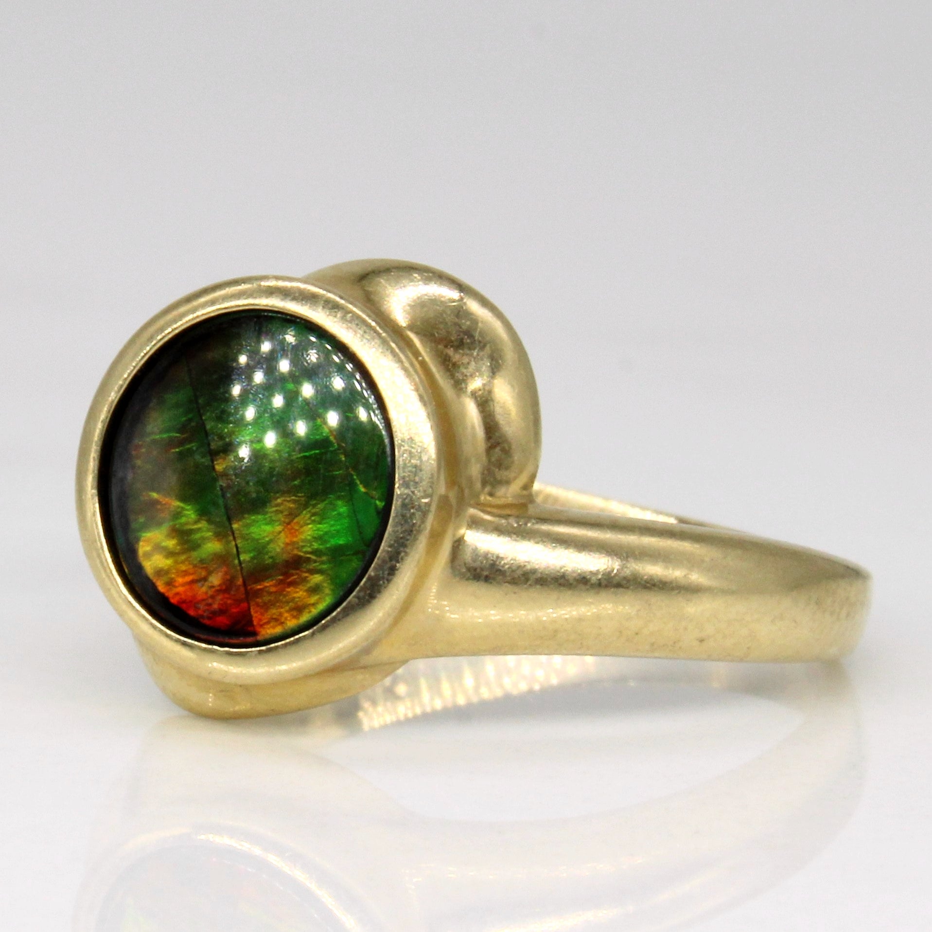 Bypass Ammolite Ring | 0.95ct | SZ 7 |