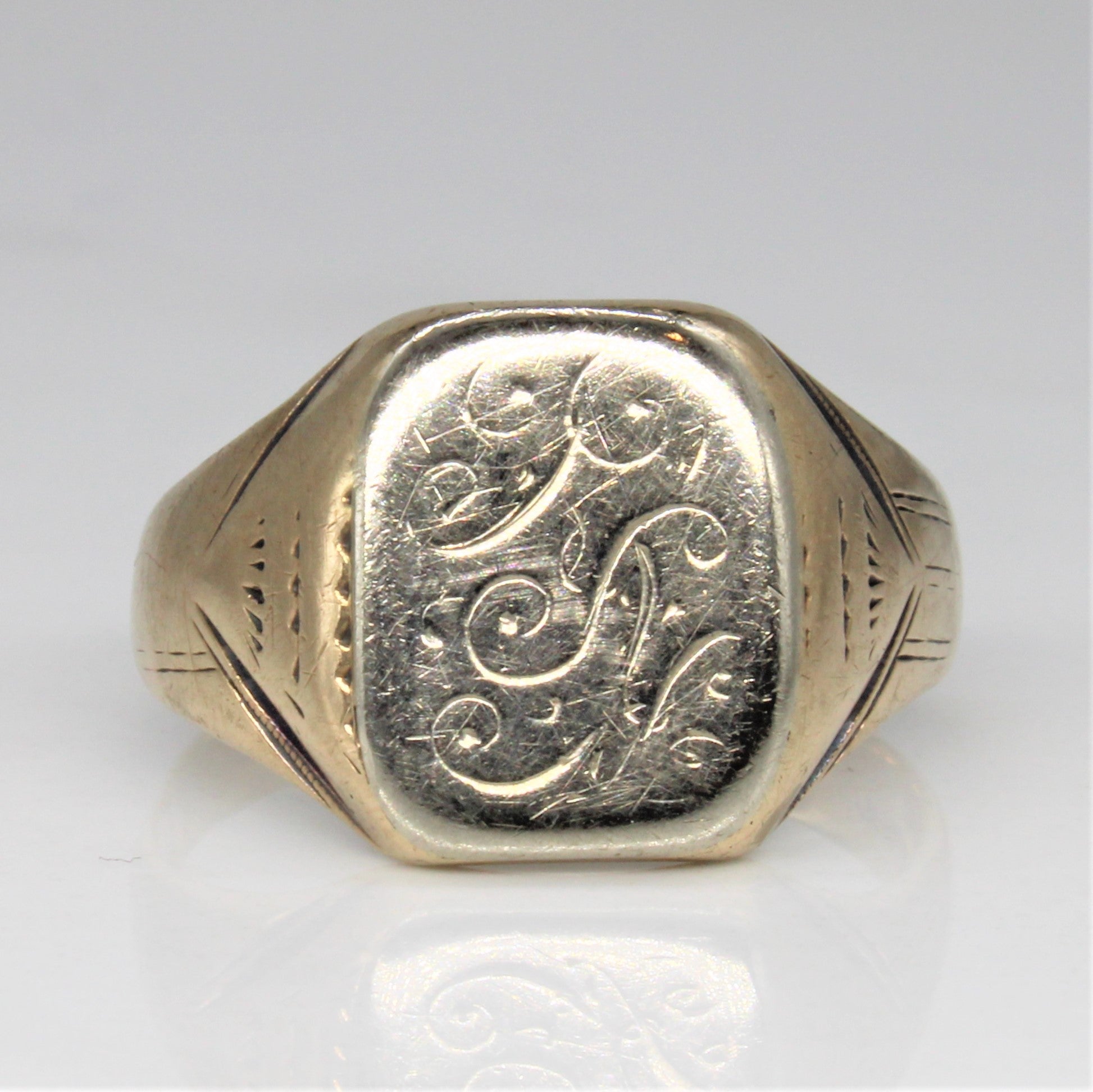 Two Tone Signet Ring | SZ 8.75 |