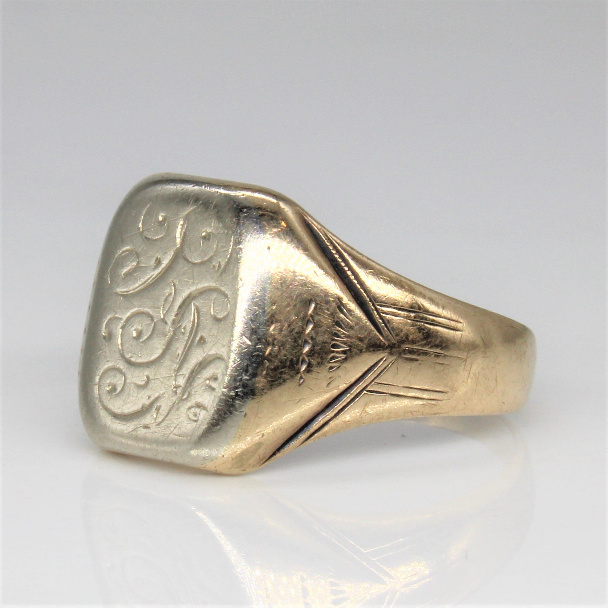 Two Tone Signet Ring | SZ 8.75 |