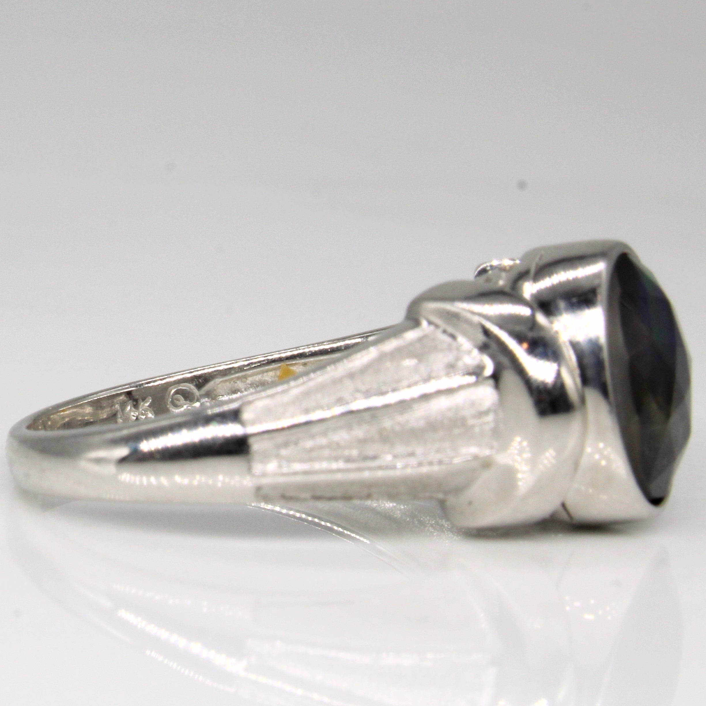 Solitaire Ammolite Cocktail Ring | 1.30ct | SZ 7 |