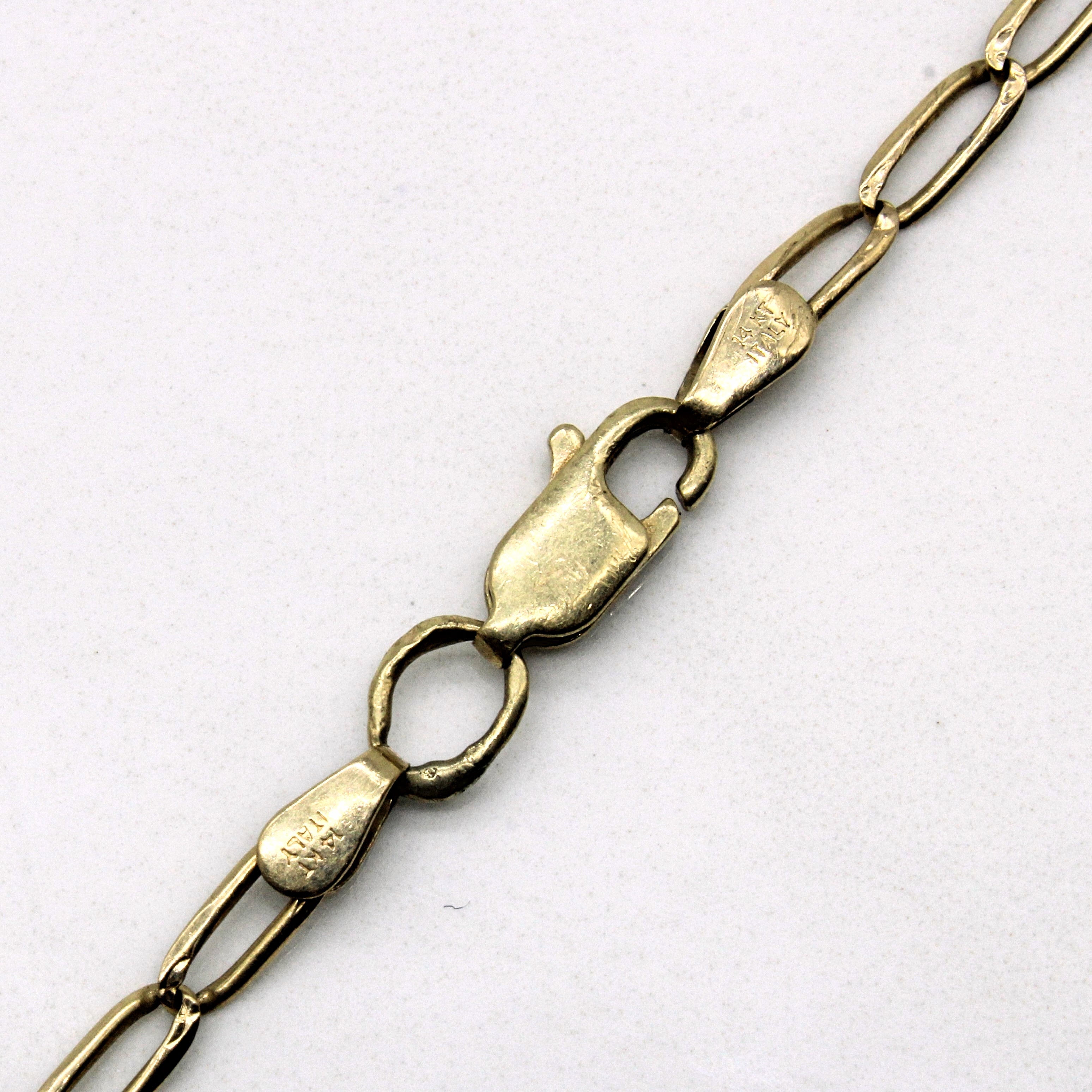 14k Yellow Gold Elongated Oval Link Chain | 24" |