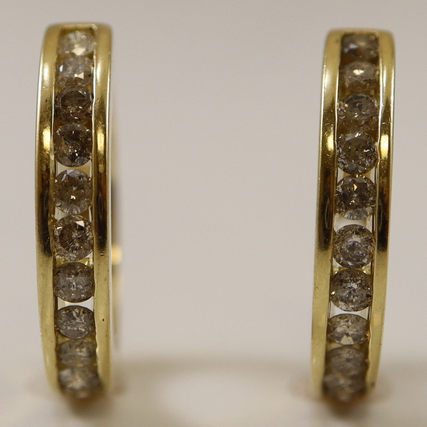 Diamond Channel Hoop Earrings | 0.44ctw |